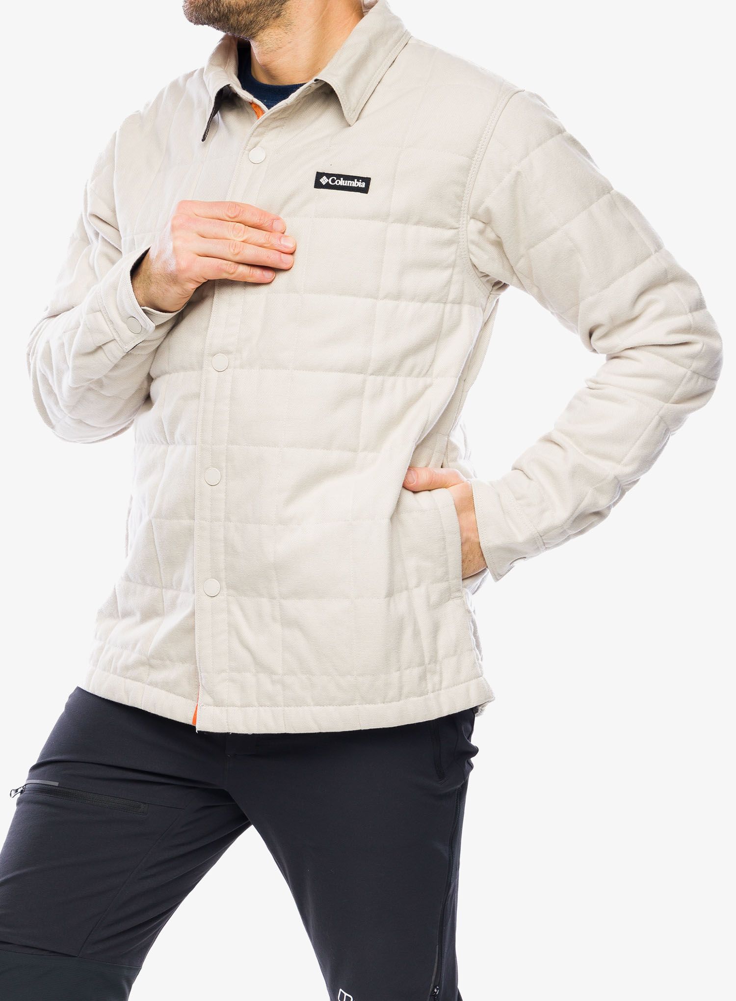 Jakna Columbia Landroamer Quilted Shirt Jacket - dark stone/shark/bright orange