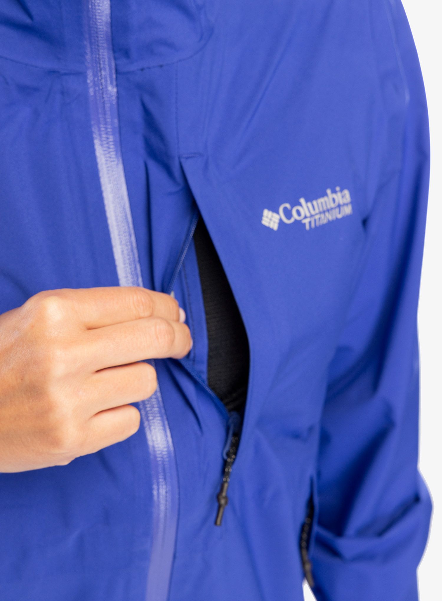 Ženska kišna jakna Columbia OmniTech AmpliDry II Shell - clematis blue