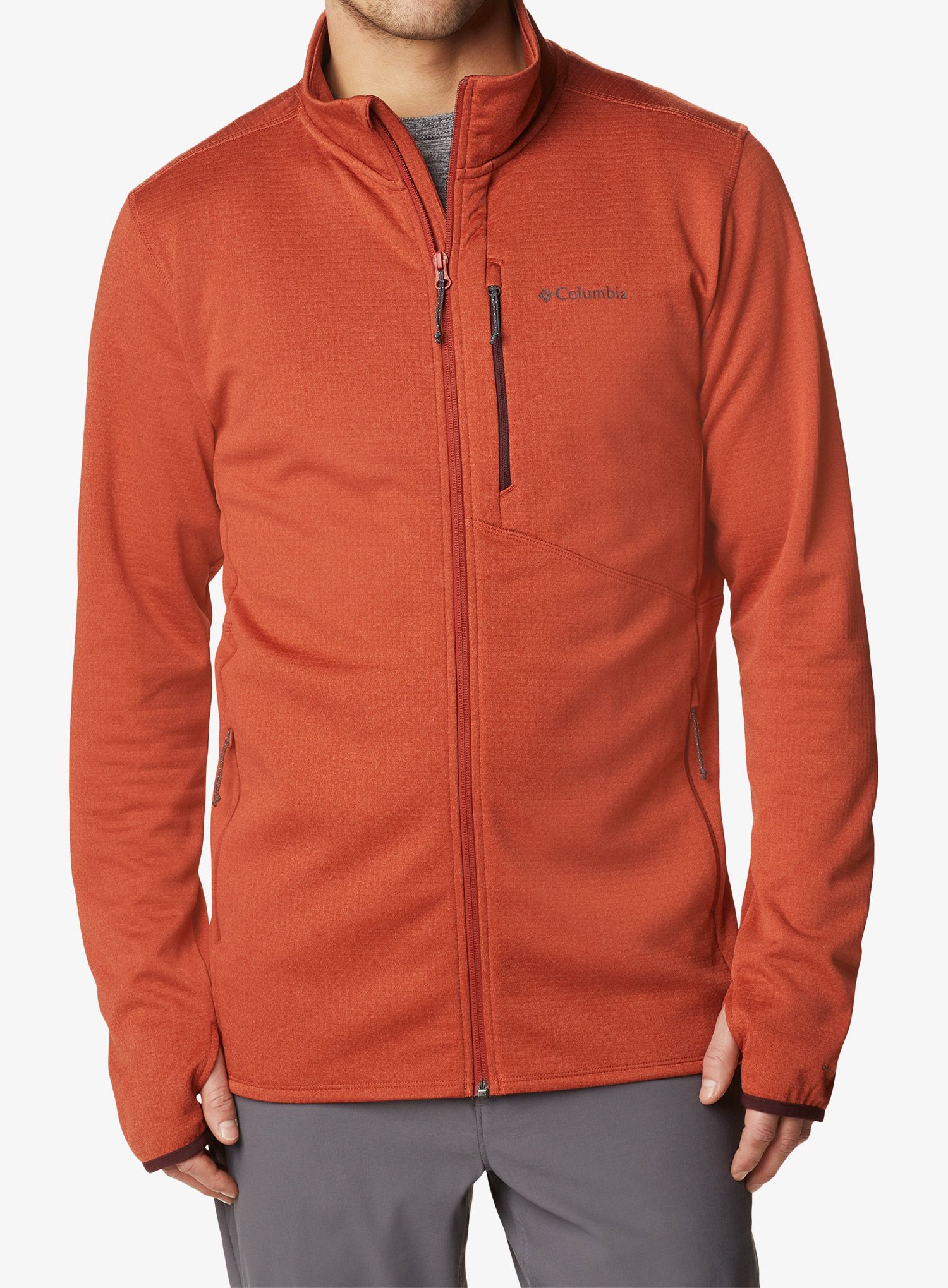 Dukserica na otkop avanje Columbia Park View Fleece Full Zip warp red heather elderberry