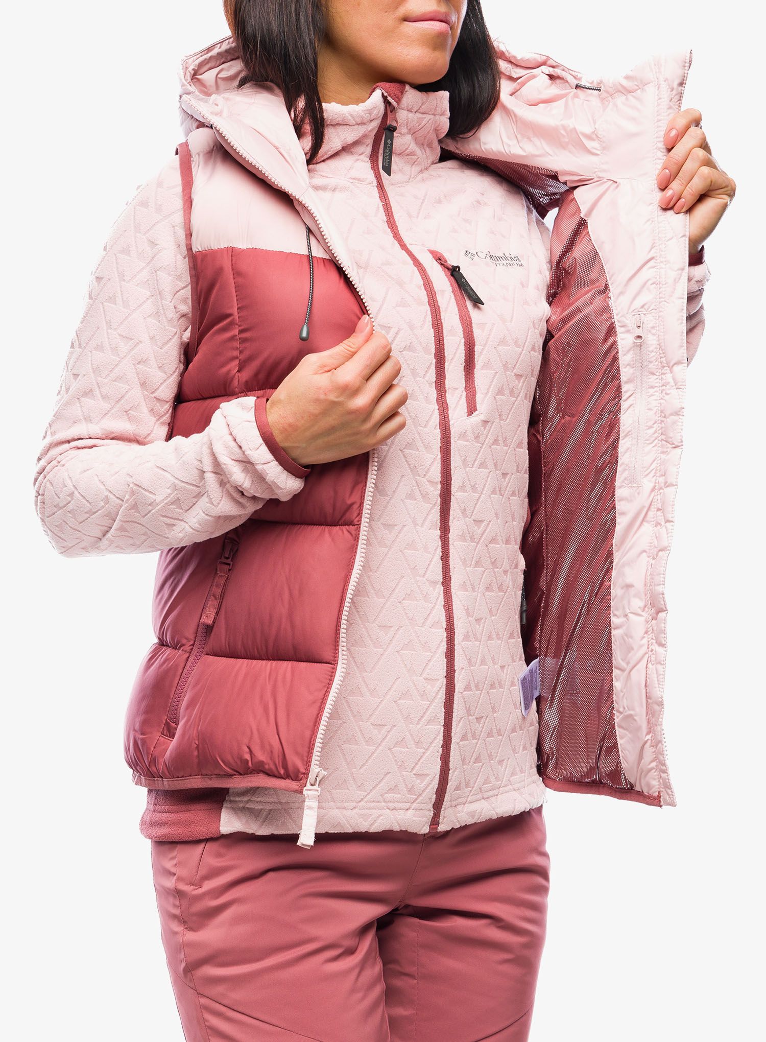 Ženski prsluk Columbia Pike Lake II Insulated Vest - beetroot/dusty pink