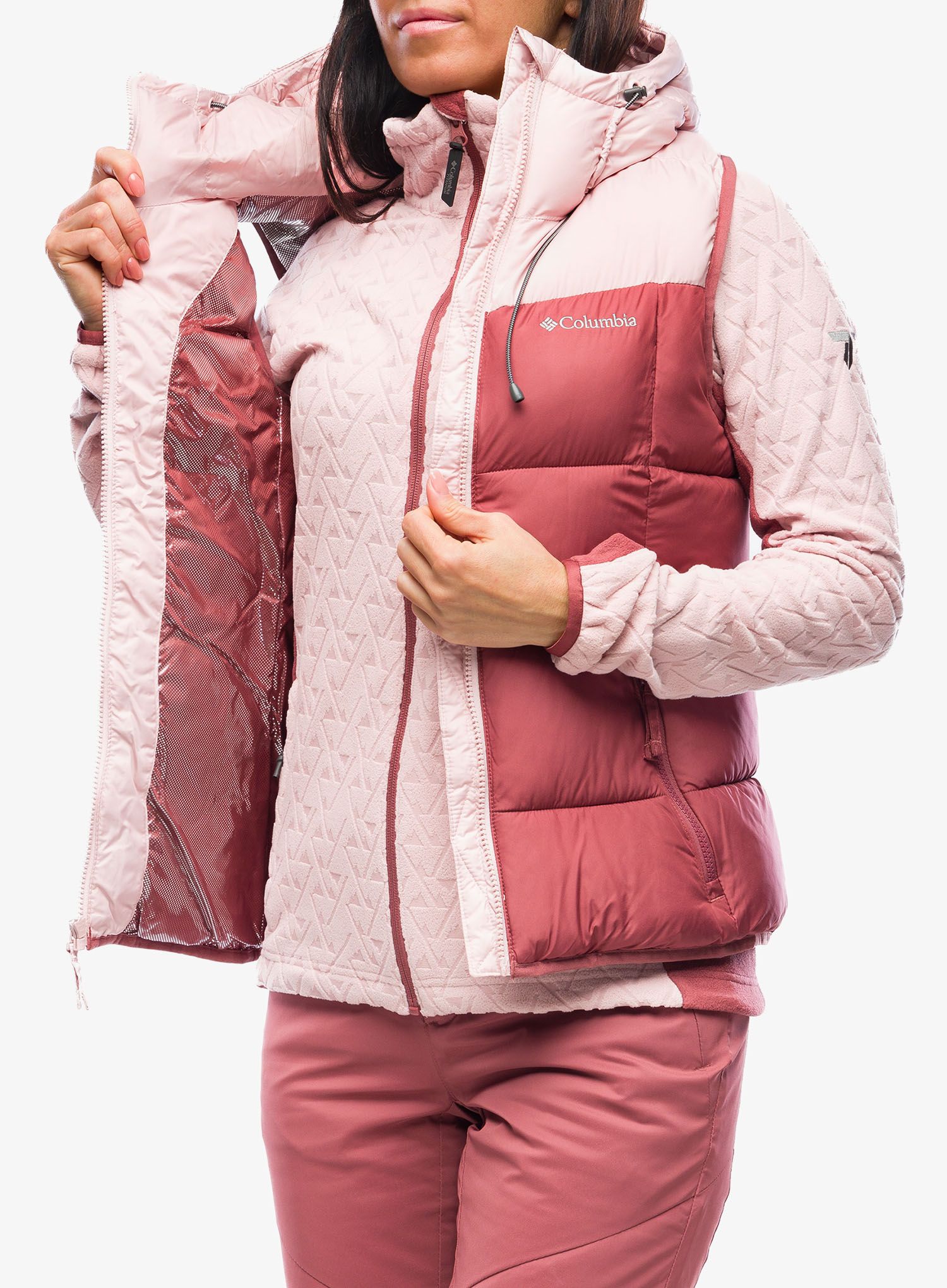 Ženski prsluk Columbia Pike Lake II Insulated Vest - beetroot/dusty pink