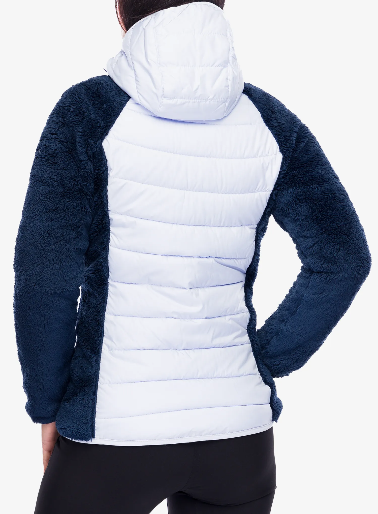 Ženska jakna Columbia Powder Lite II Sherpa Hybrid Jacket - collegiate navy/snowdrift