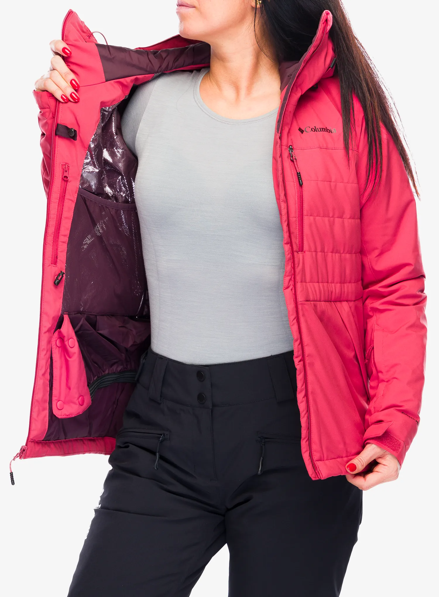 Ženska skijaška jakna Columbia Powdered Peak Insulated Jacket - daredevil