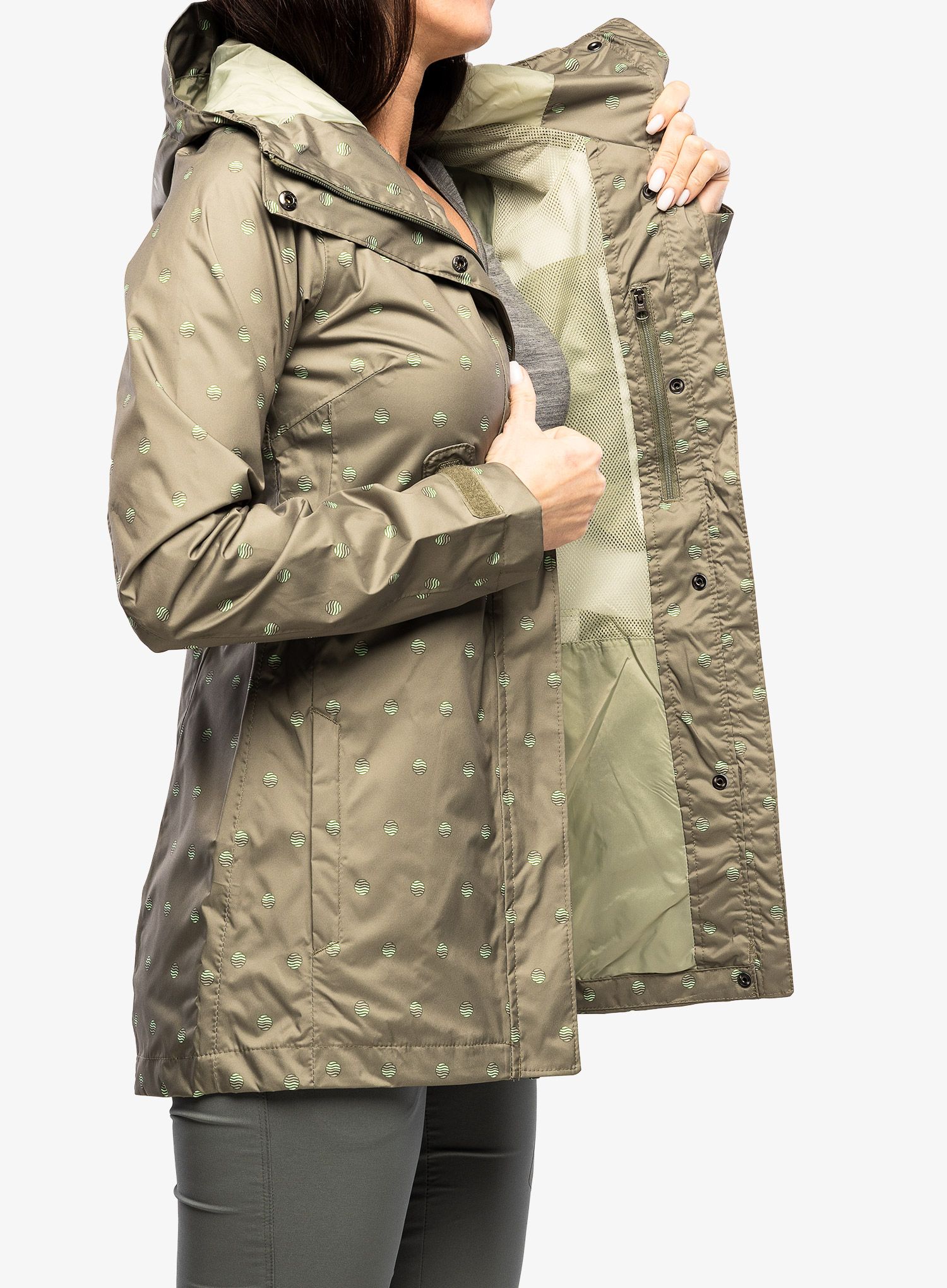 Ženski kabanica Columbia Splash A Little II Jacket - stone green