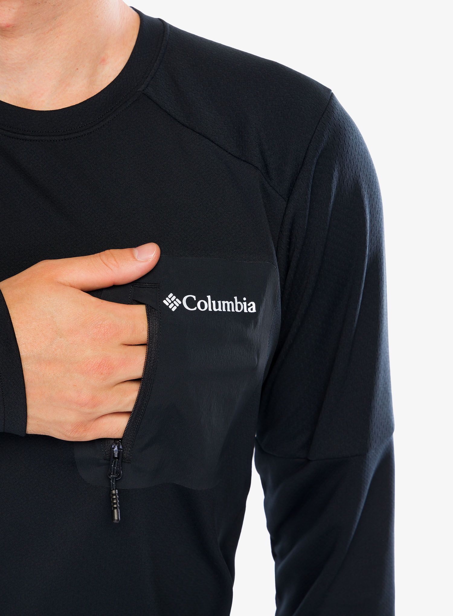 Dukserica Columbia Tech Knit Long Sleeve Crew - black