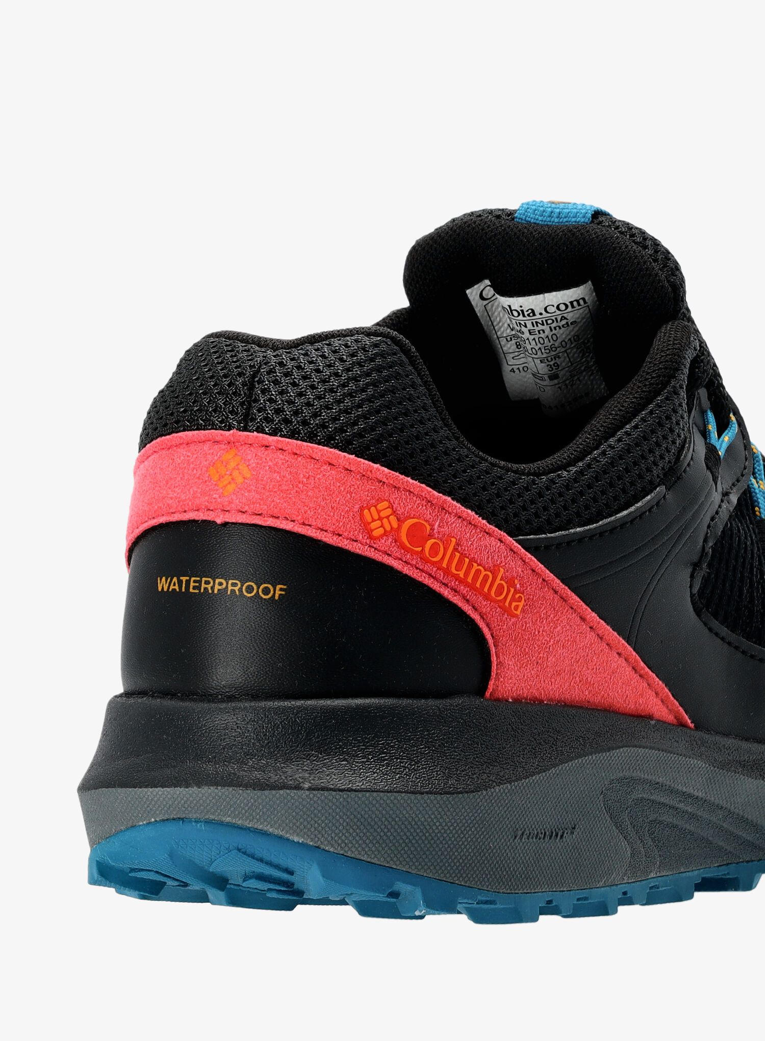 Ženske planinarske cipele Columbia Trailstorm WP - black/bright marigold