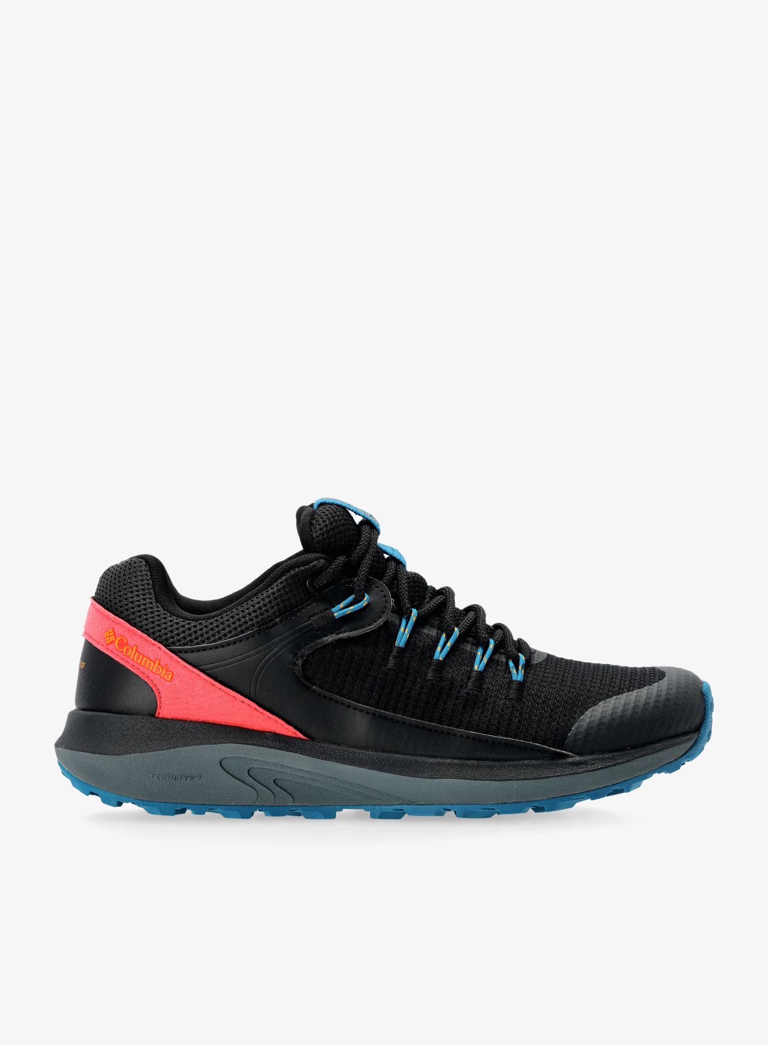 Ženske planinarske cipele Columbia Trailstorm WP - black/bright marigold