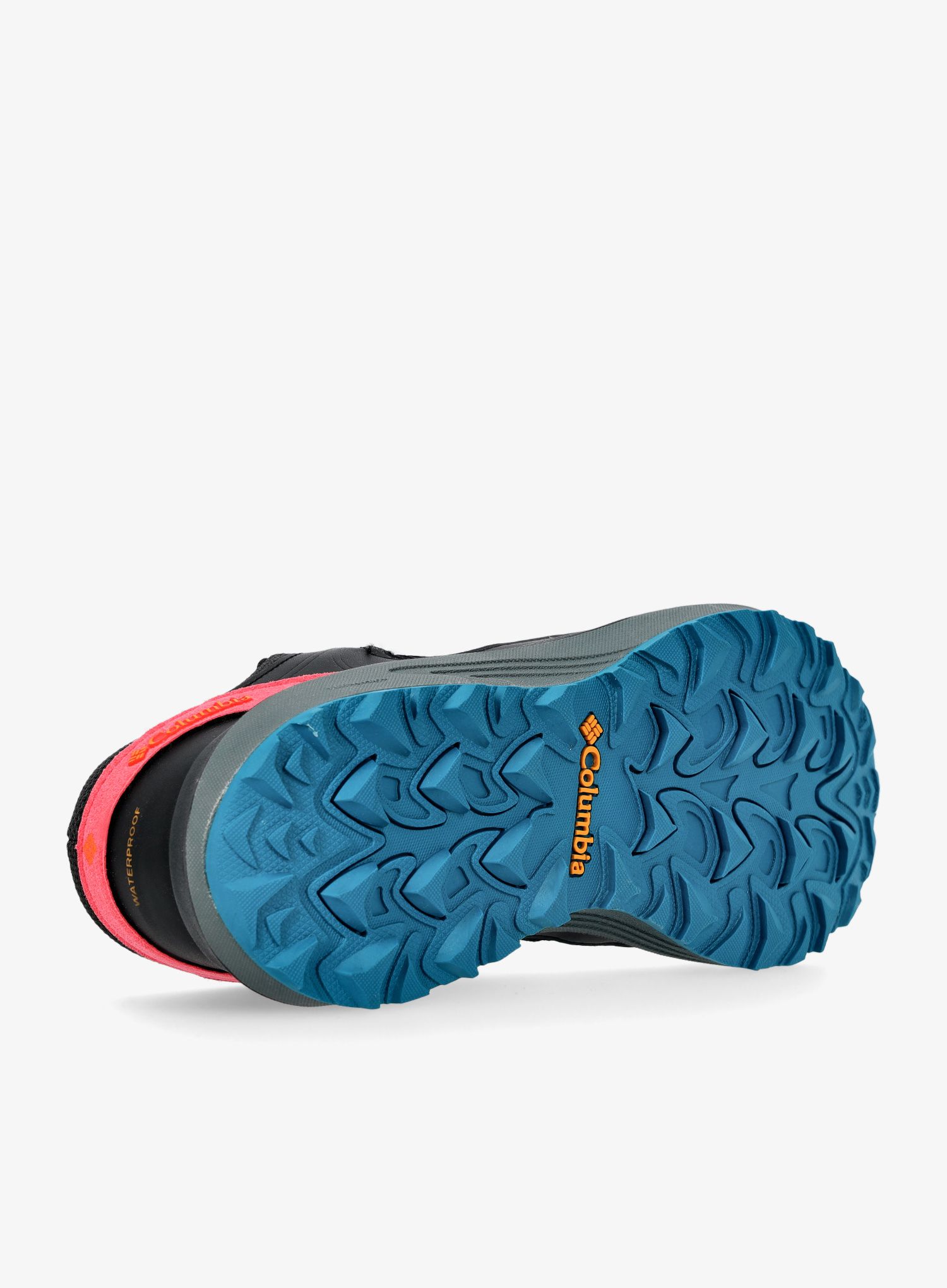 Ženske planinarske cipele Columbia Trailstorm WP - black/bright marigold