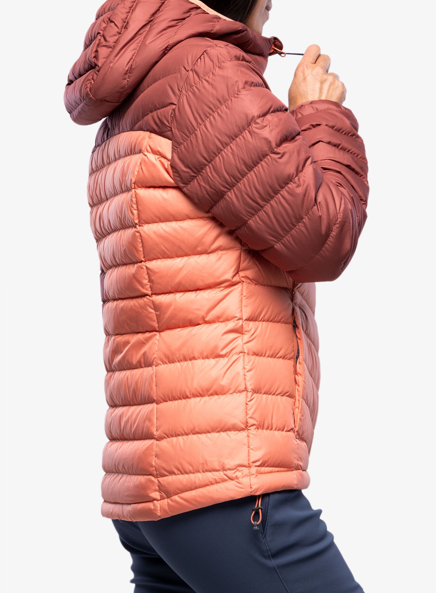 Ženska perjana jakna Columbia Westridge Hooded Down Jacket - beetroot/faded peach