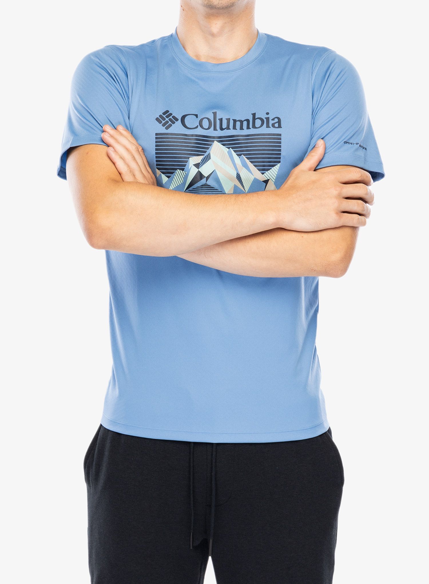 Majica s tiskom Columbia Zero Rules S/S Graphic Shirt - skyler/fractal peaks