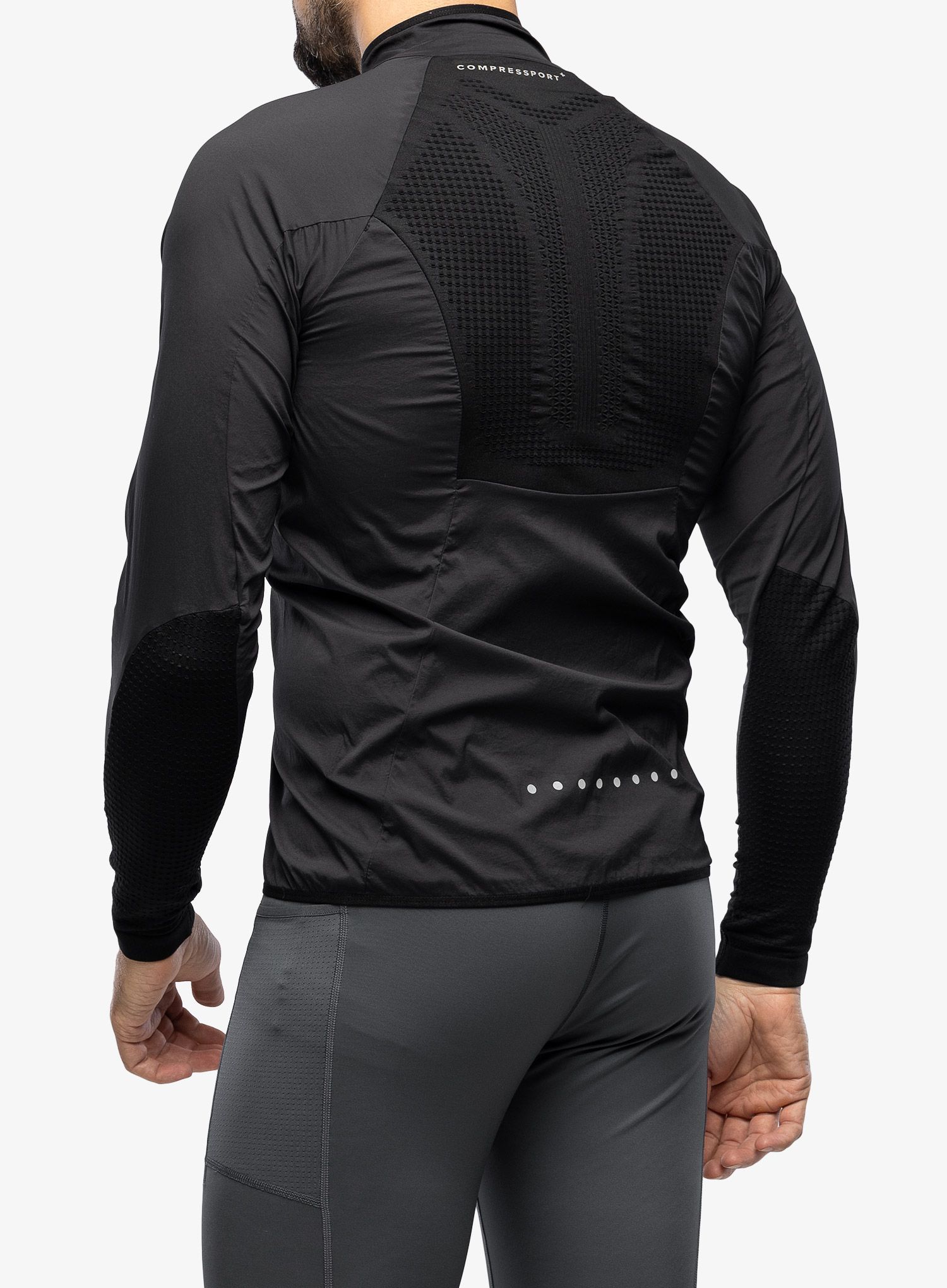 Vjetrovka Compressport Hurricane Windproof Jacket - black