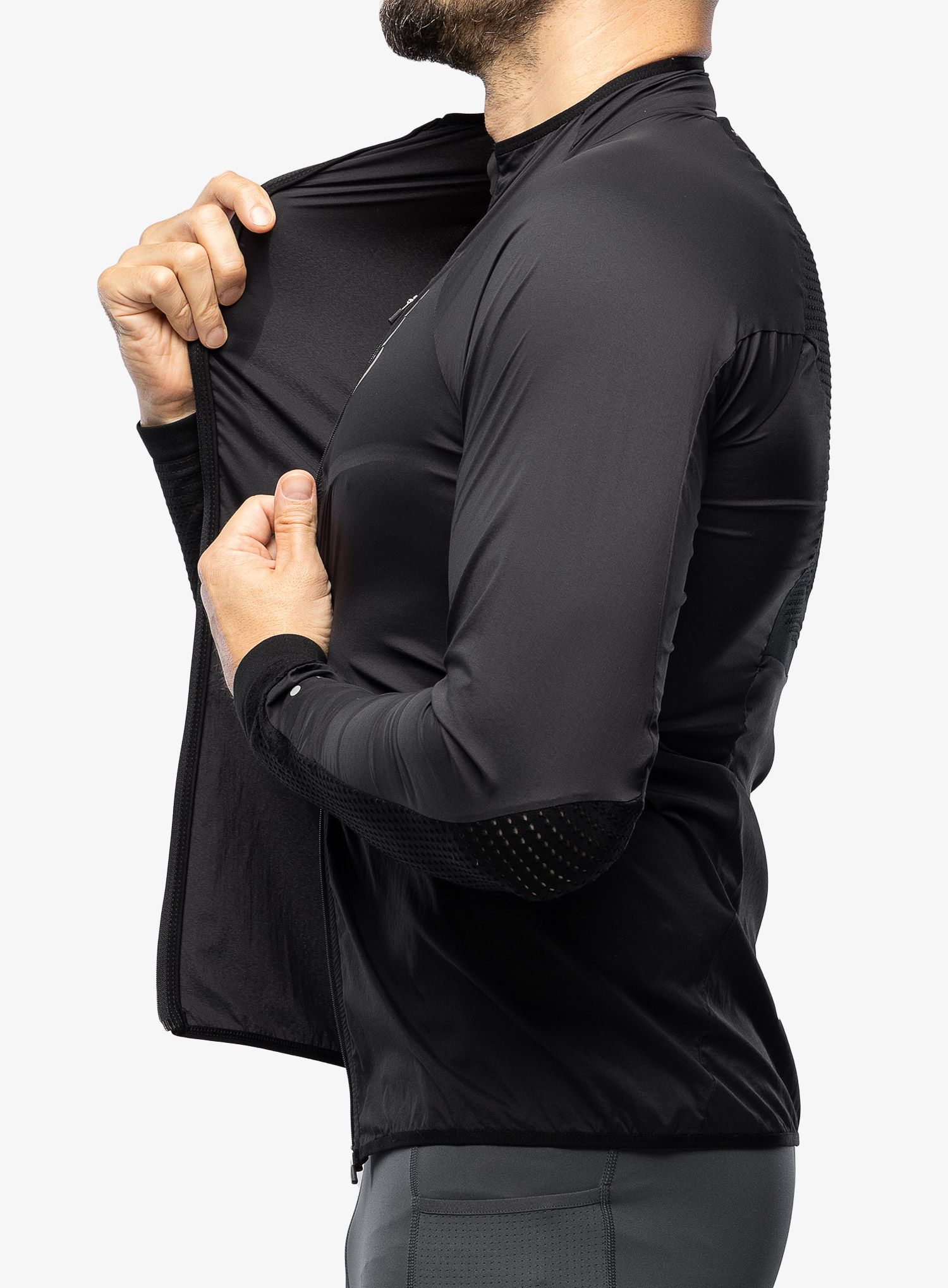 Vjetrovka Compressport Hurricane Windproof Jacket - black