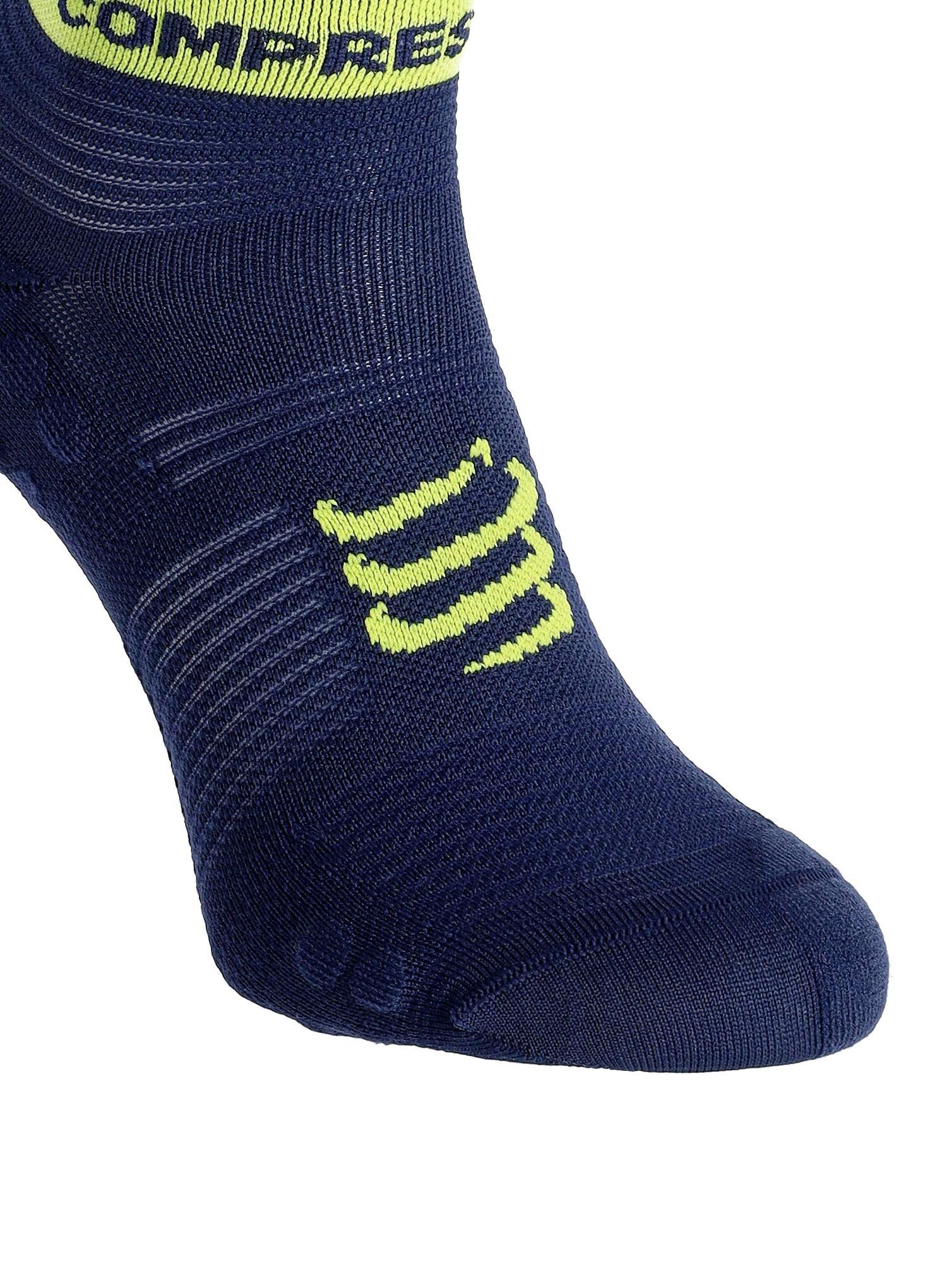 Čarape za trčanje Compressport Pro Racing Socks v4.0 Run Low - blues/green sheen