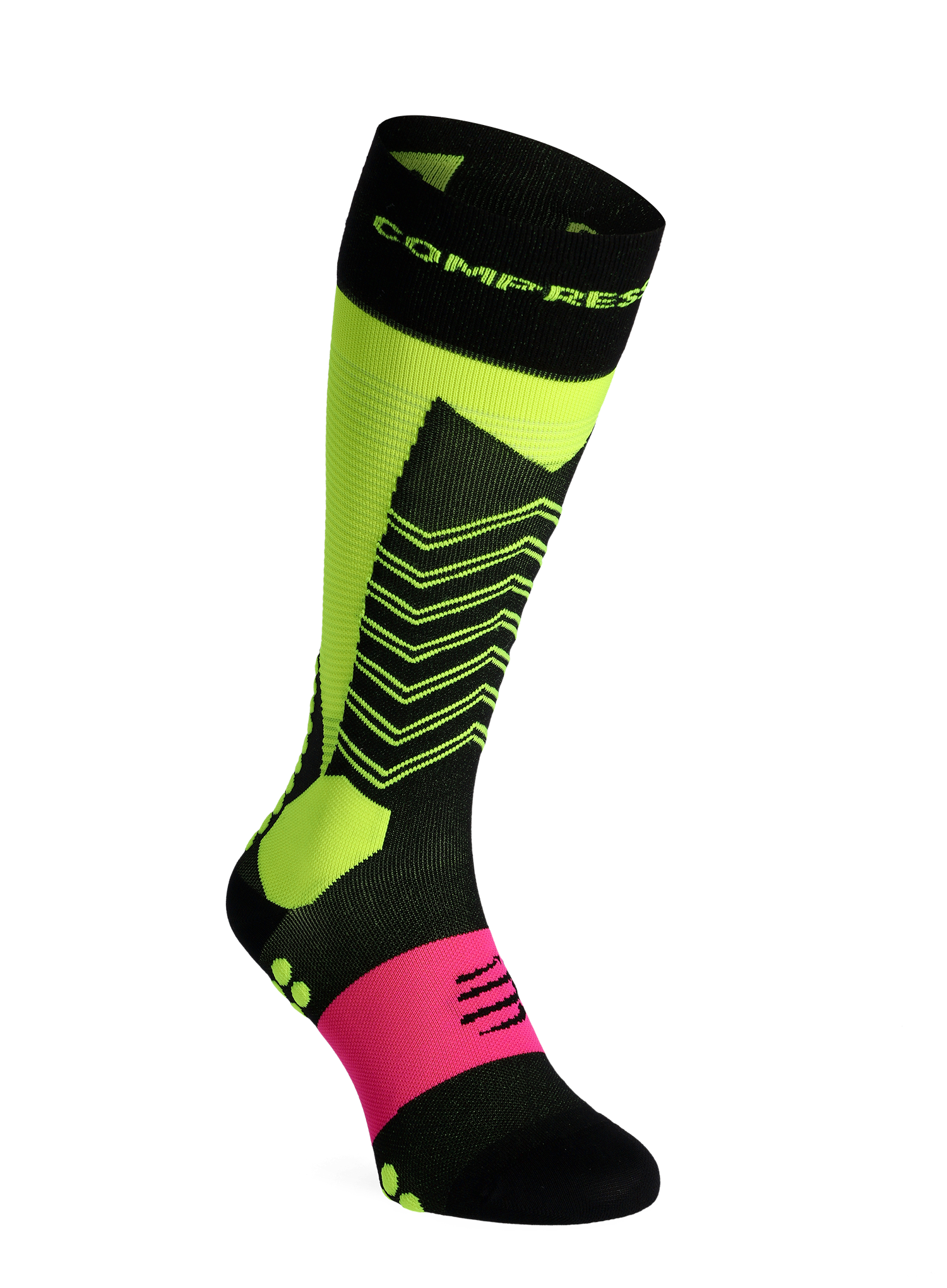 Čarape Compressport Ski Mountaineering Full Socks - safe yellow/black