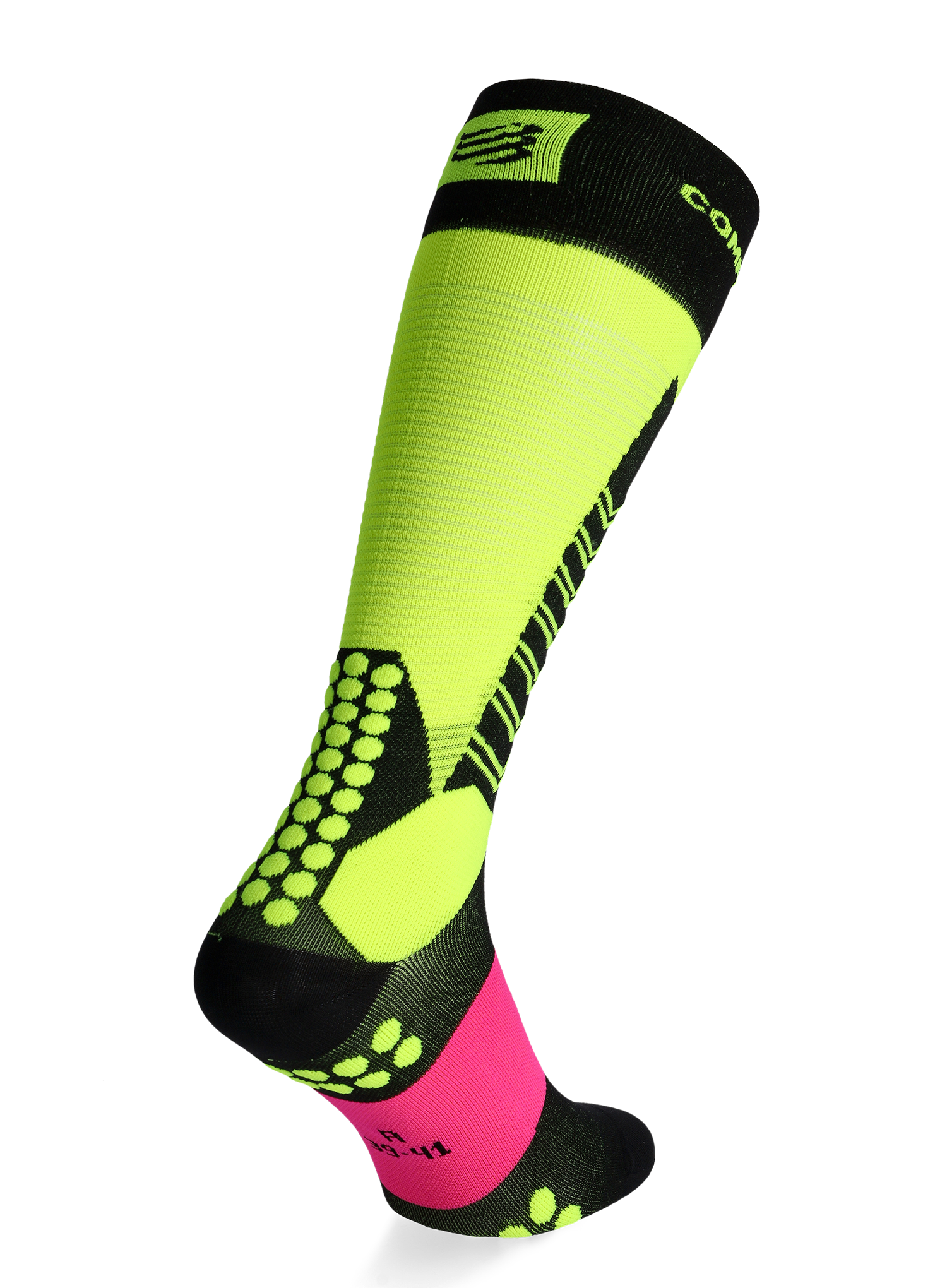 Čarape Compressport Ski Mountaineering Full Socks - safe yellow/black