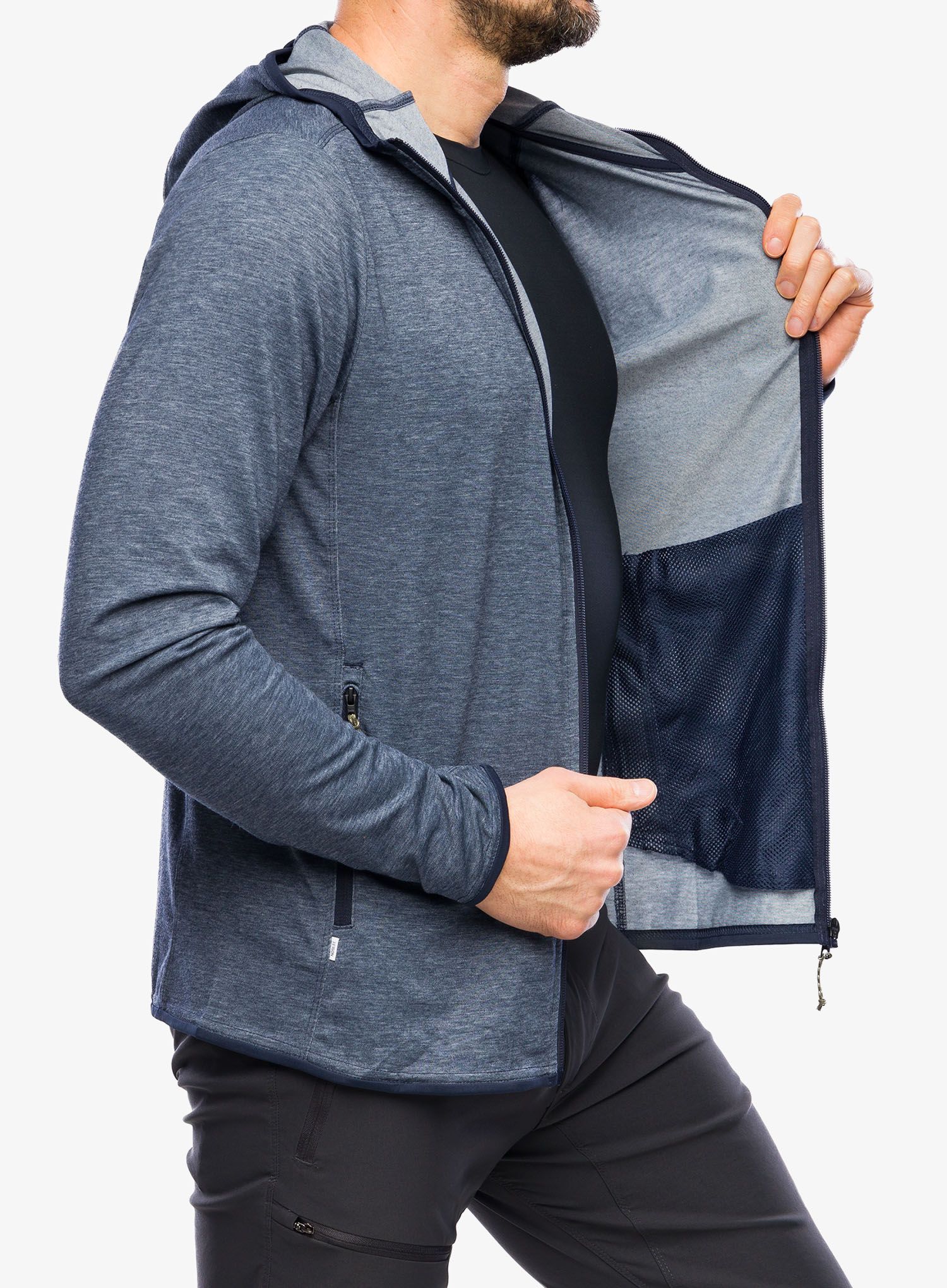 Majica s kapuljačom Craghoppers NosiLife Deft Hood Jacket - blue navy marl