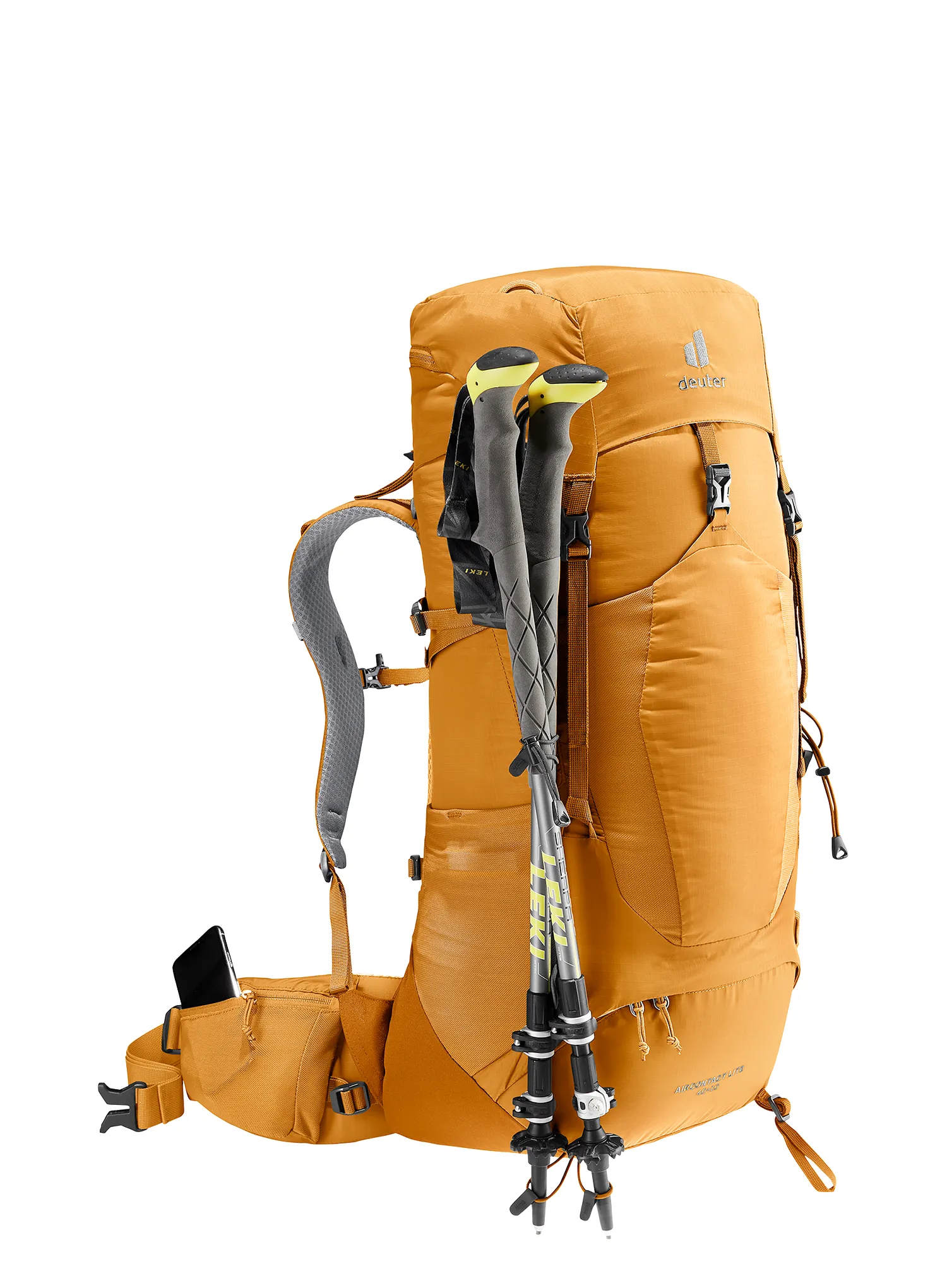 Trekking ruksak Deuter Aircontact Lite 40 + 10 - amber/maple