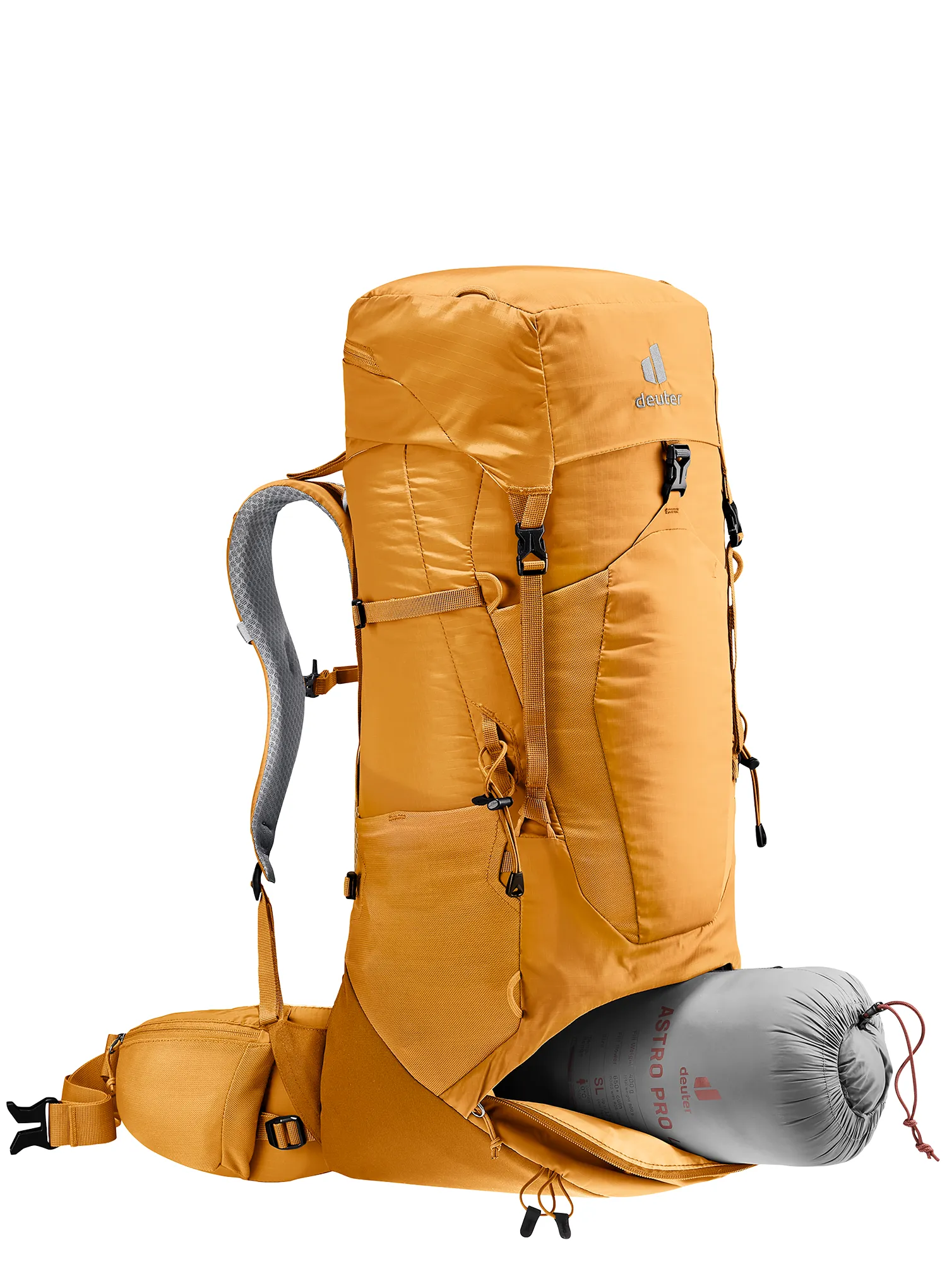 Trekking ruksak Deuter Aircontact Lite 40 + 10 - amber/maple