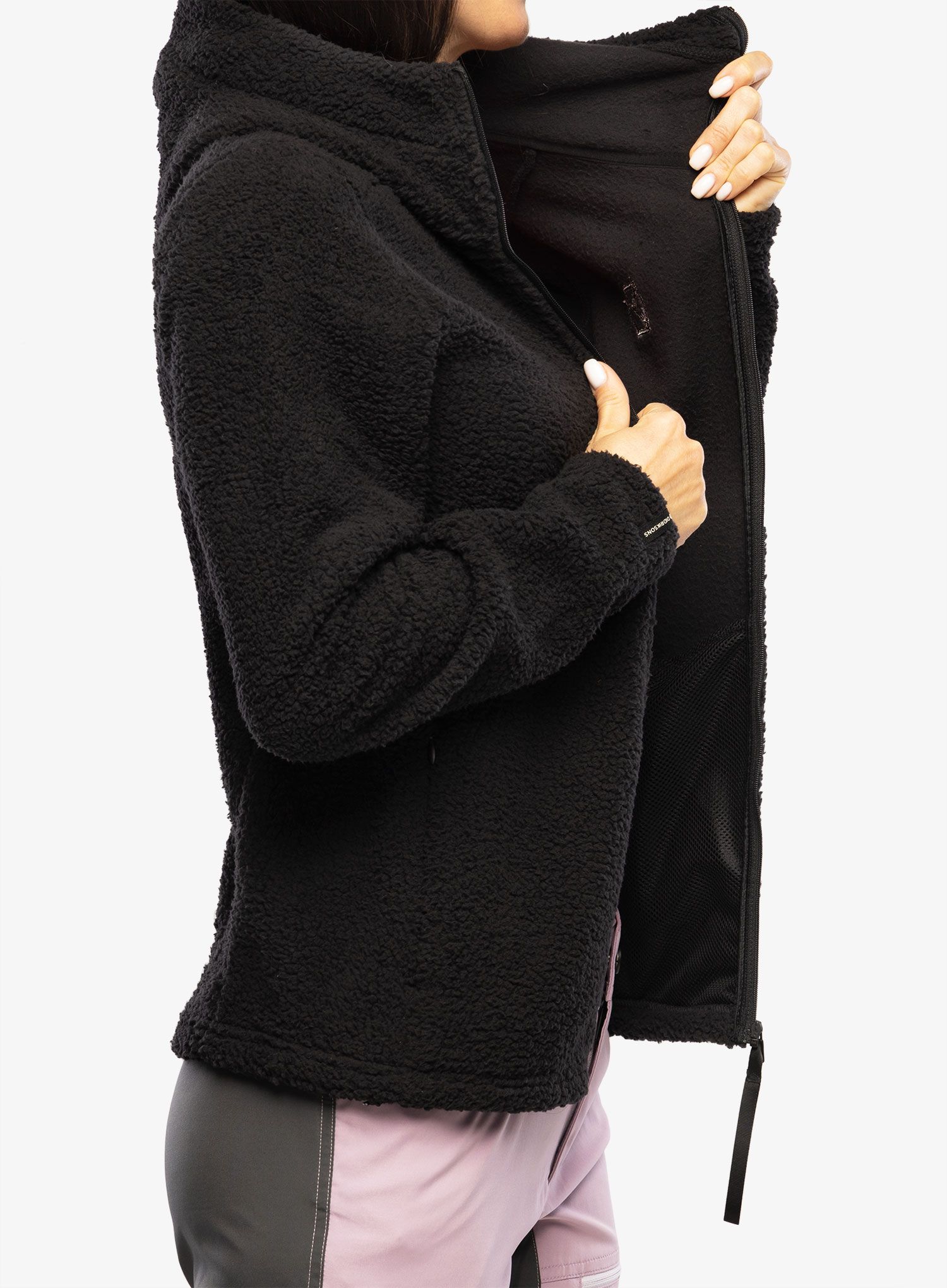 Ženska jakna od flisa Didriksons Anniken Full Zip 2 - black