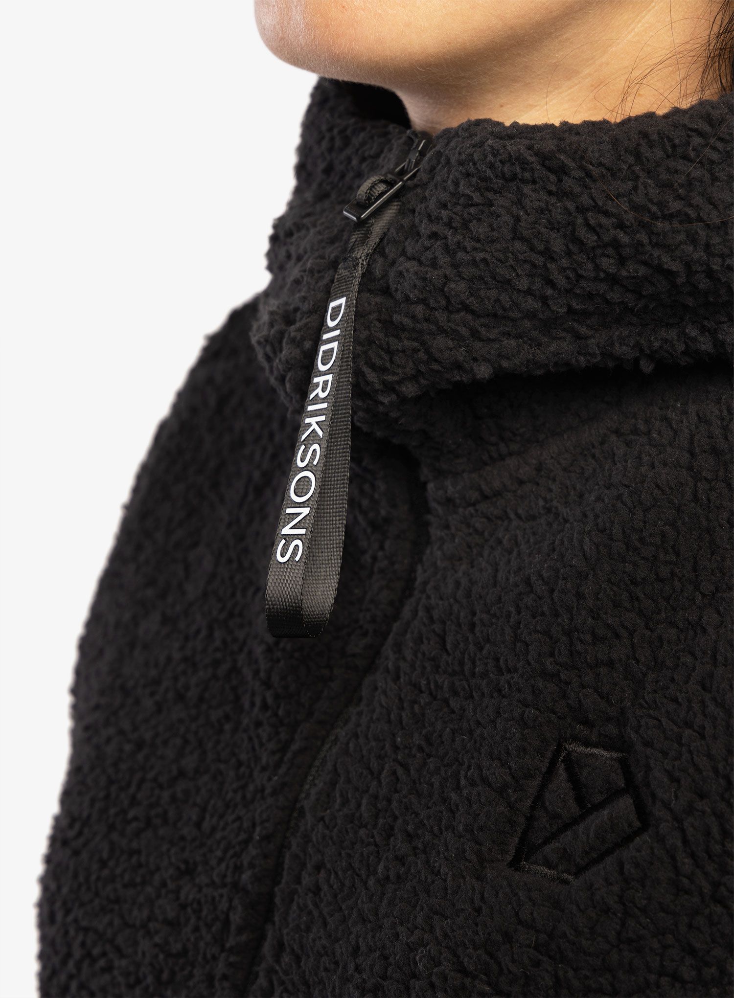 Ženska jakna od flisa Didriksons Anniken Full Zip 2 - black