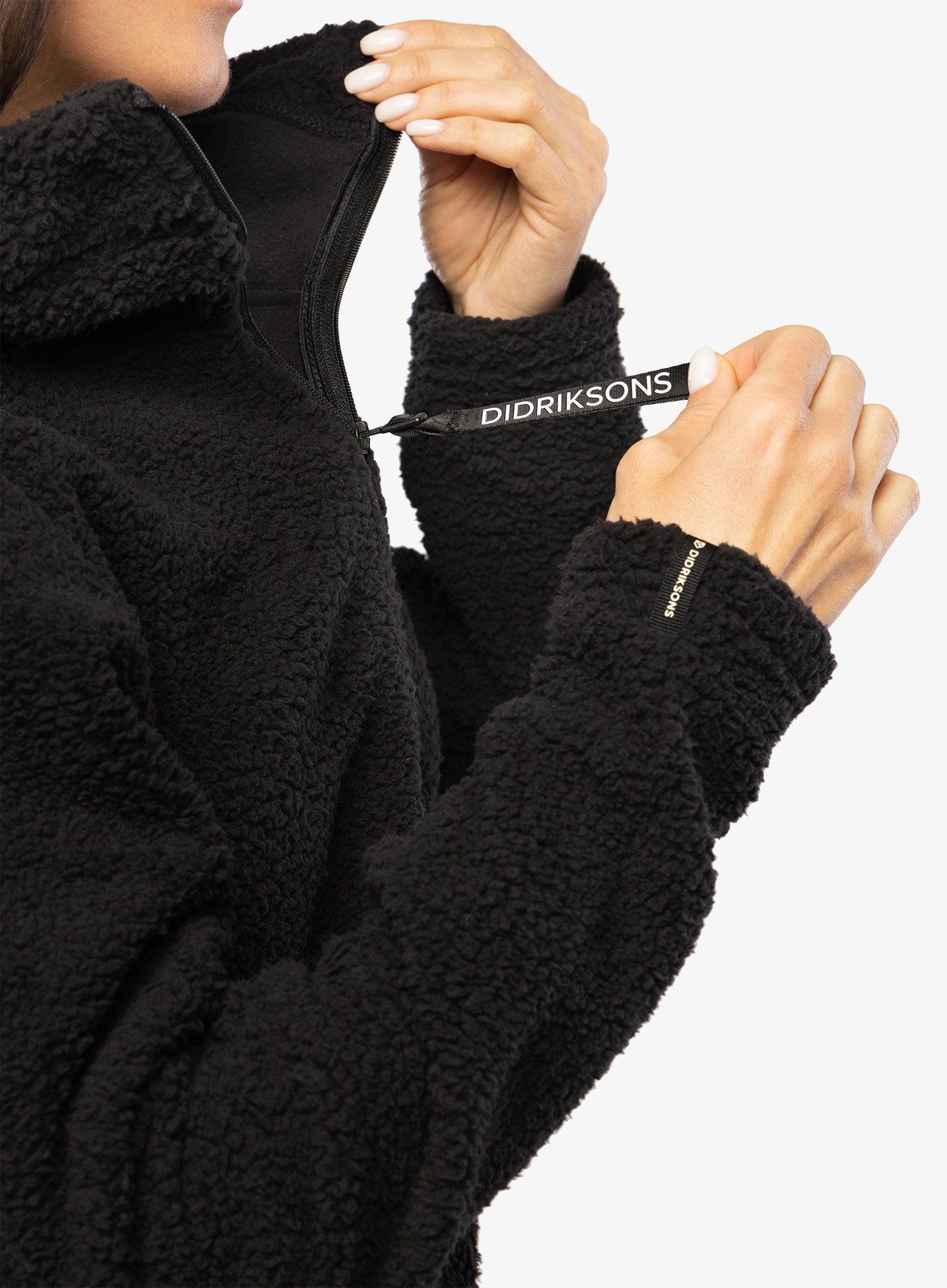 Ženska jakna od flisa Didriksons Anniken Full Zip 2 - black