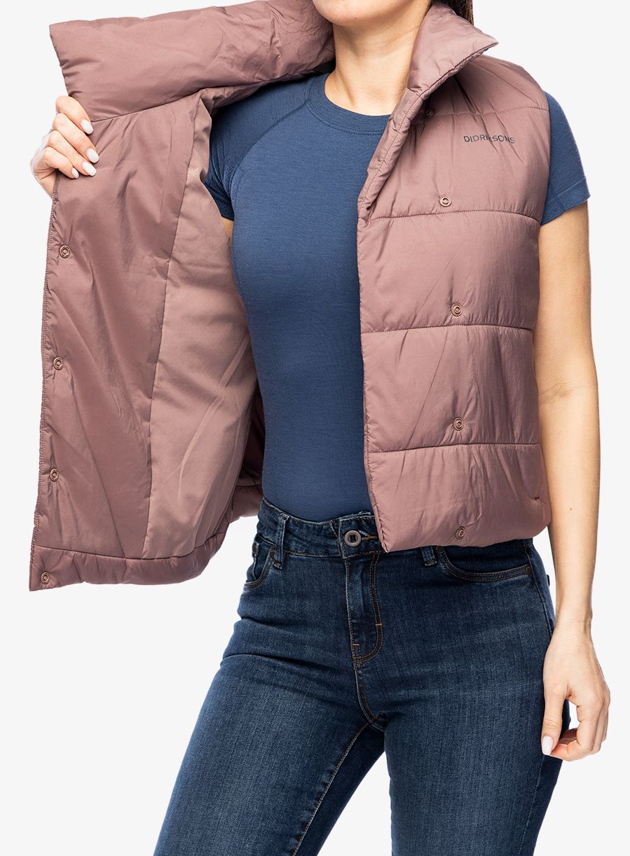 Ženski prsluk Didriksons Charlen Vest - faded wine