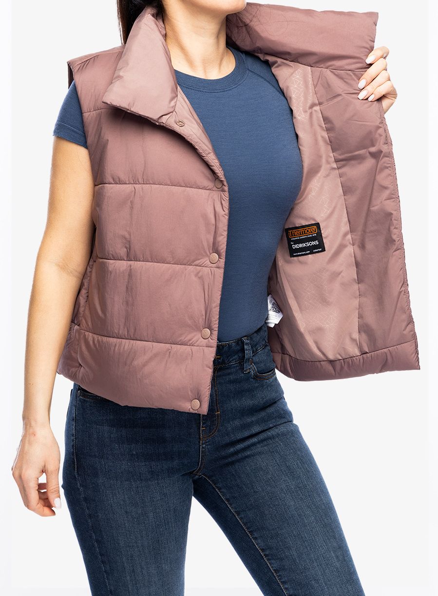 Ženski prsluk Didriksons Charlen Vest - faded wine