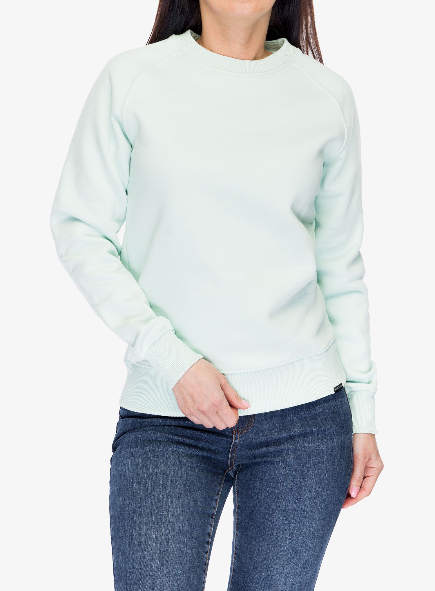 Ženska dukserica Didriksons Fyn Sweater - pale mint