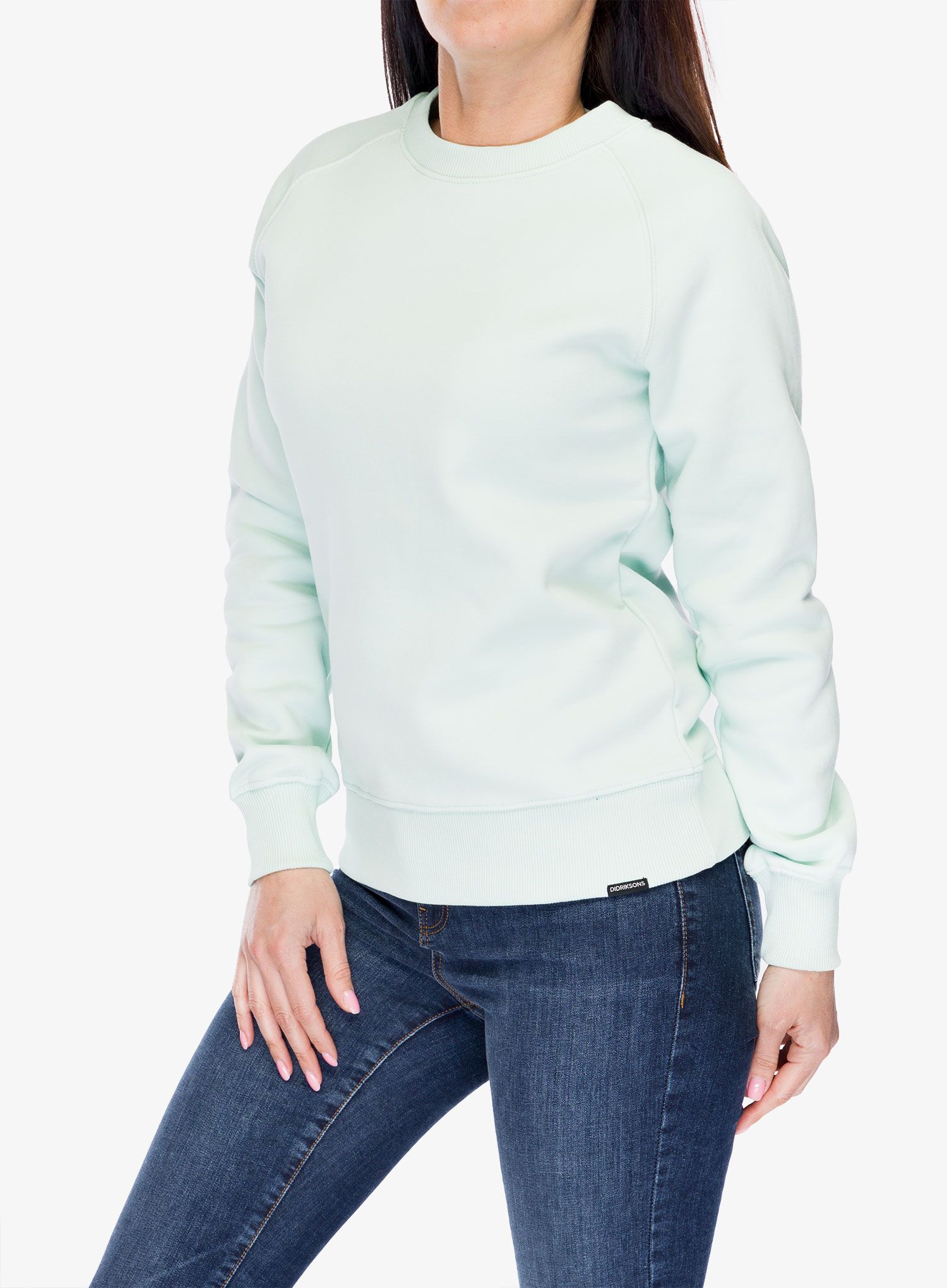Ženska dukserica Didriksons Fyn Sweater - pale mint