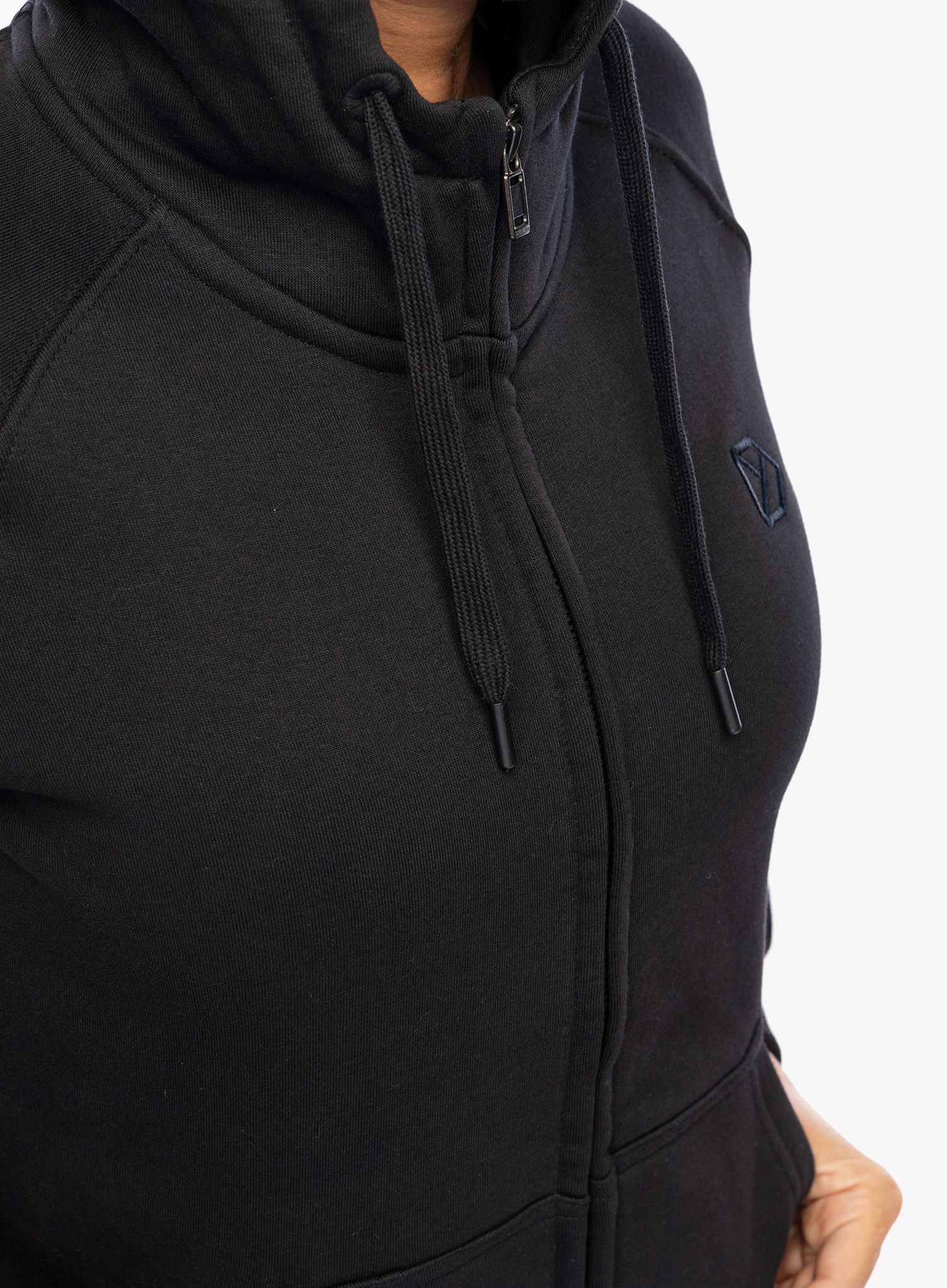 Dukserica s kapuljačom ženska Didriksons Ven Full Zip - black