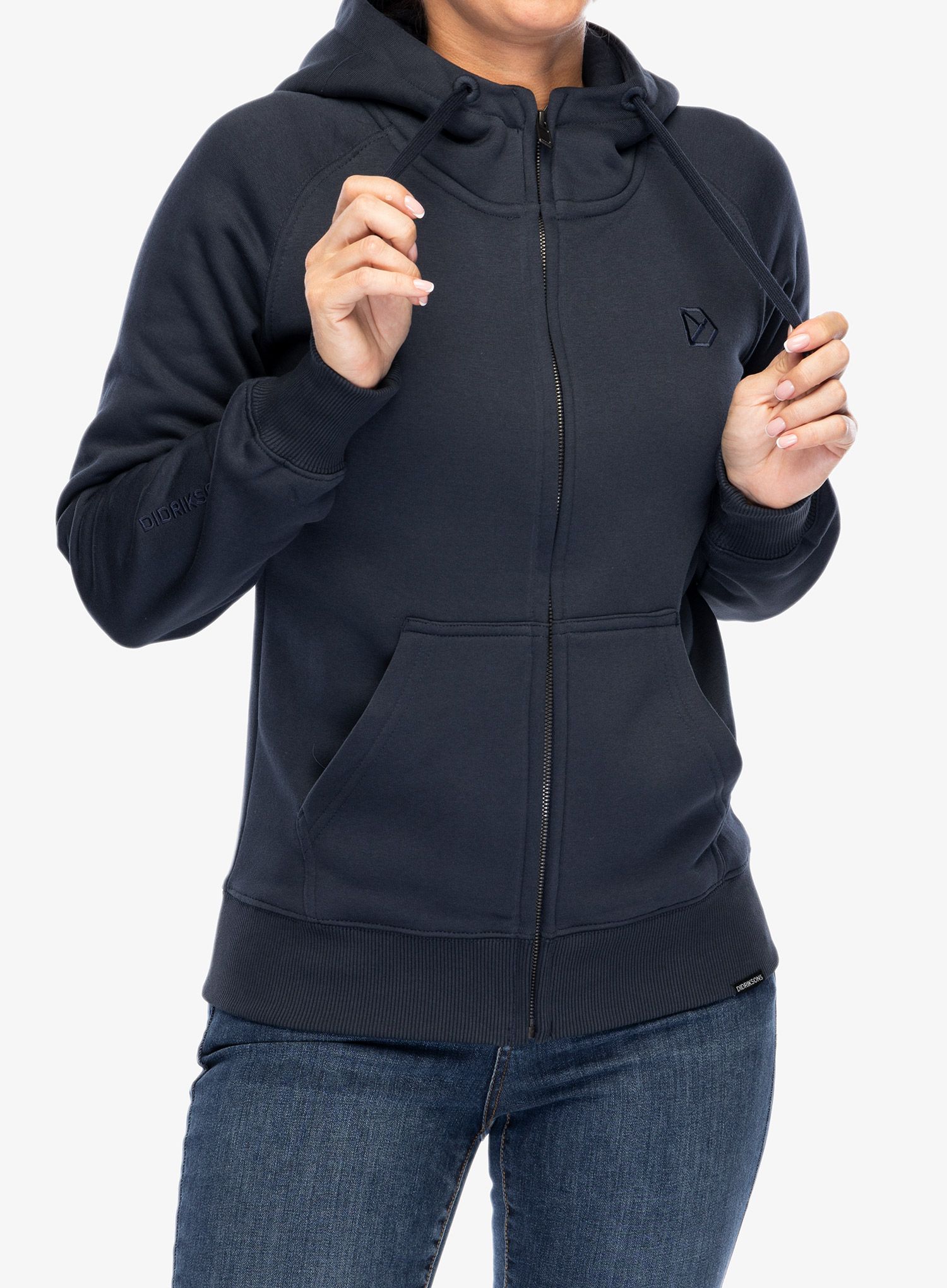 Ženska dukserica s patentnim zatvaračem Didriksons Ven Full Zip - navy