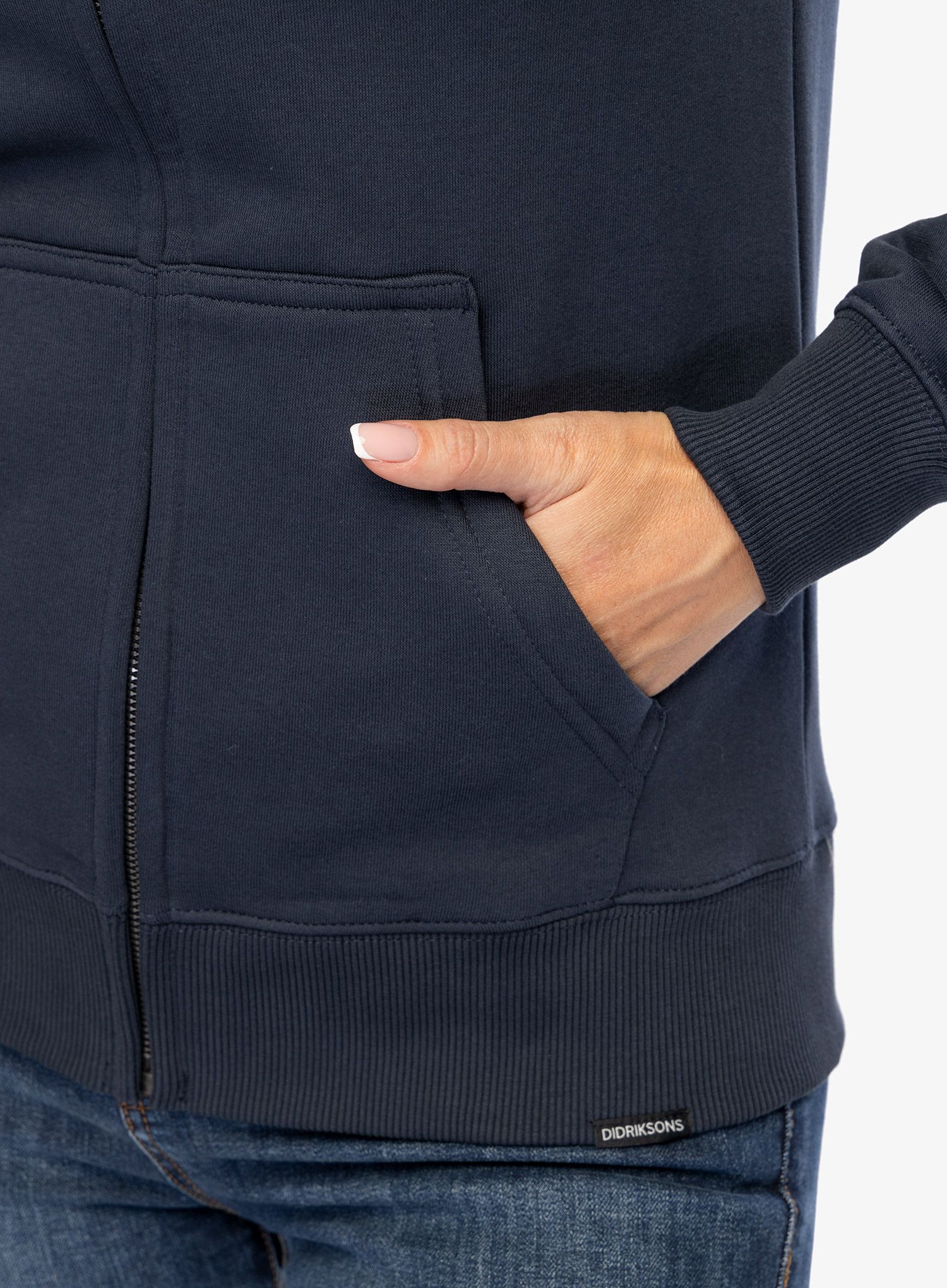 Ženska dukserica s patentnim zatvaračem Didriksons Ven Full Zip - navy