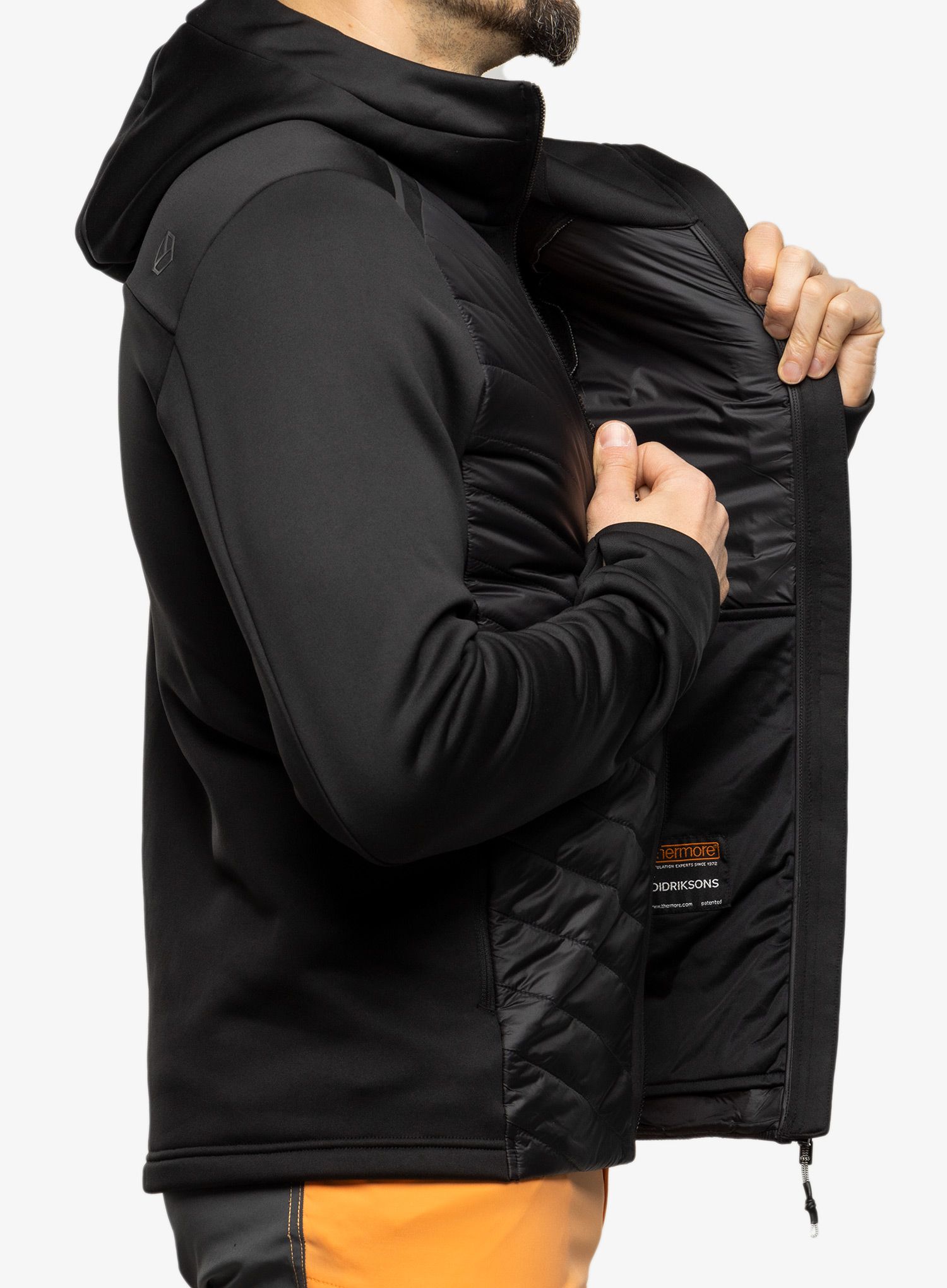 Hibridna jakna Didriksons Zuko Full Zip - black