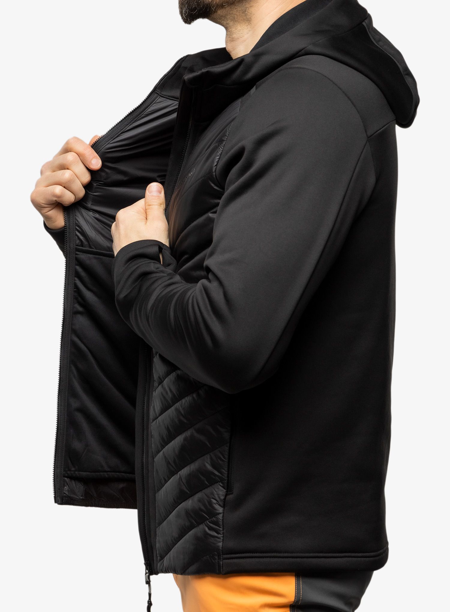 Hibridna jakna Didriksons Zuko Full Zip - black