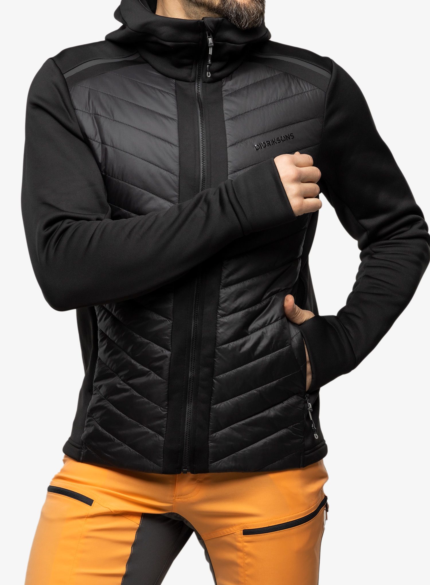 Hibridna jakna Didriksons Zuko Full Zip - black