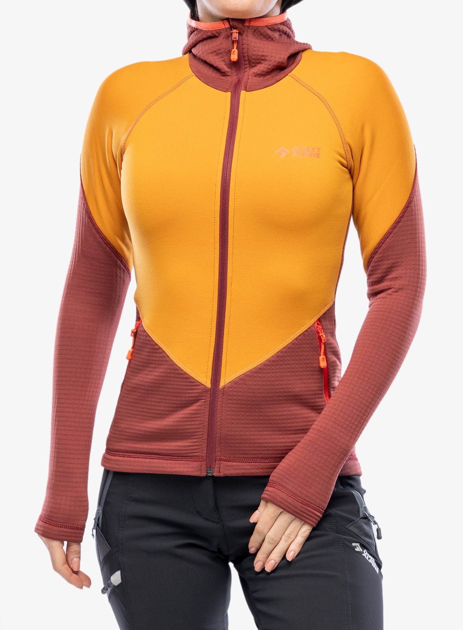 Dukserica s kapuljačom ženska Direct Alpine Sakura Tech Lady - ochre/palisander