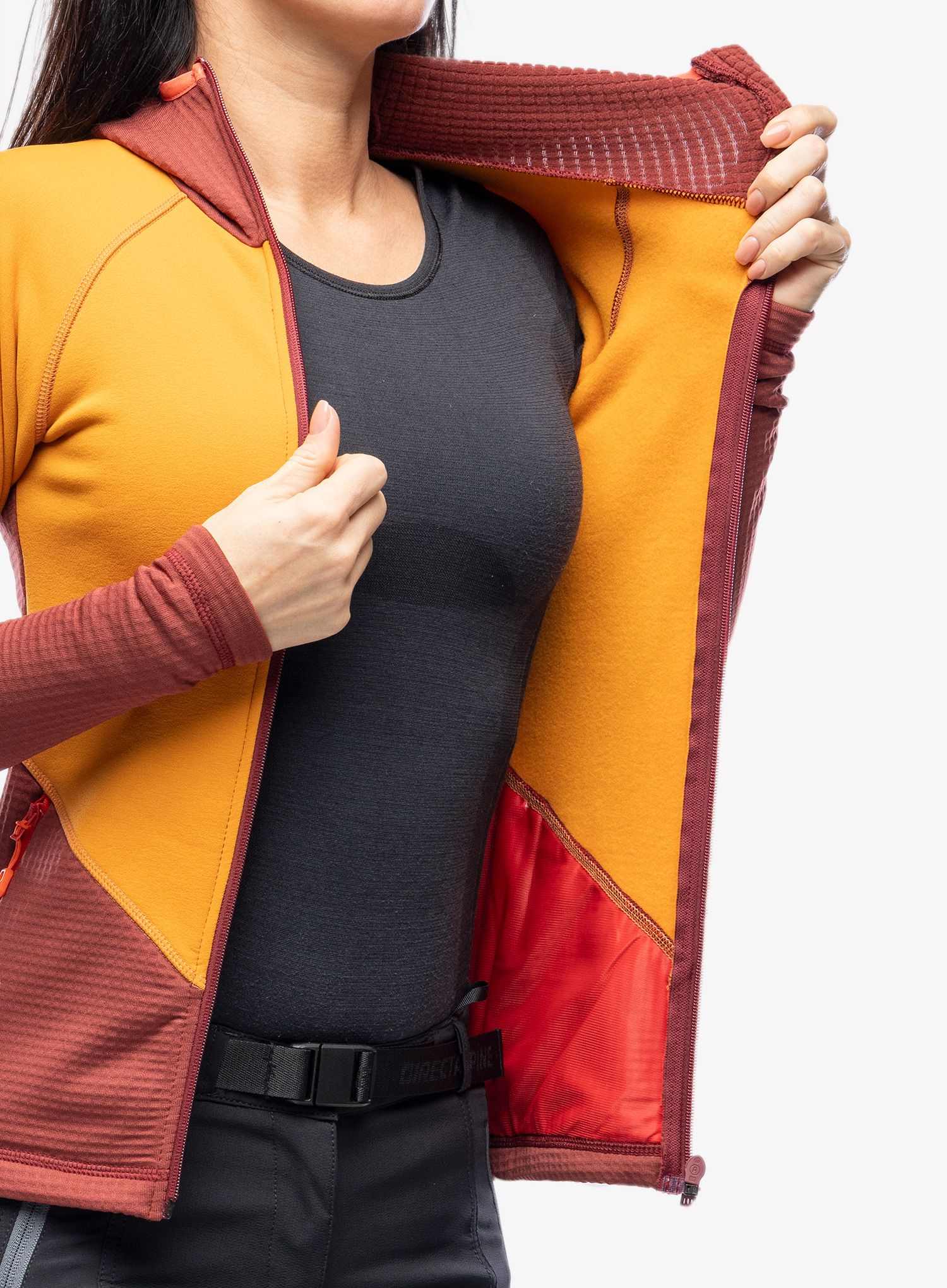 Dukserica s kapuljačom ženska Direct Alpine Sakura Tech Lady - ochre/palisander