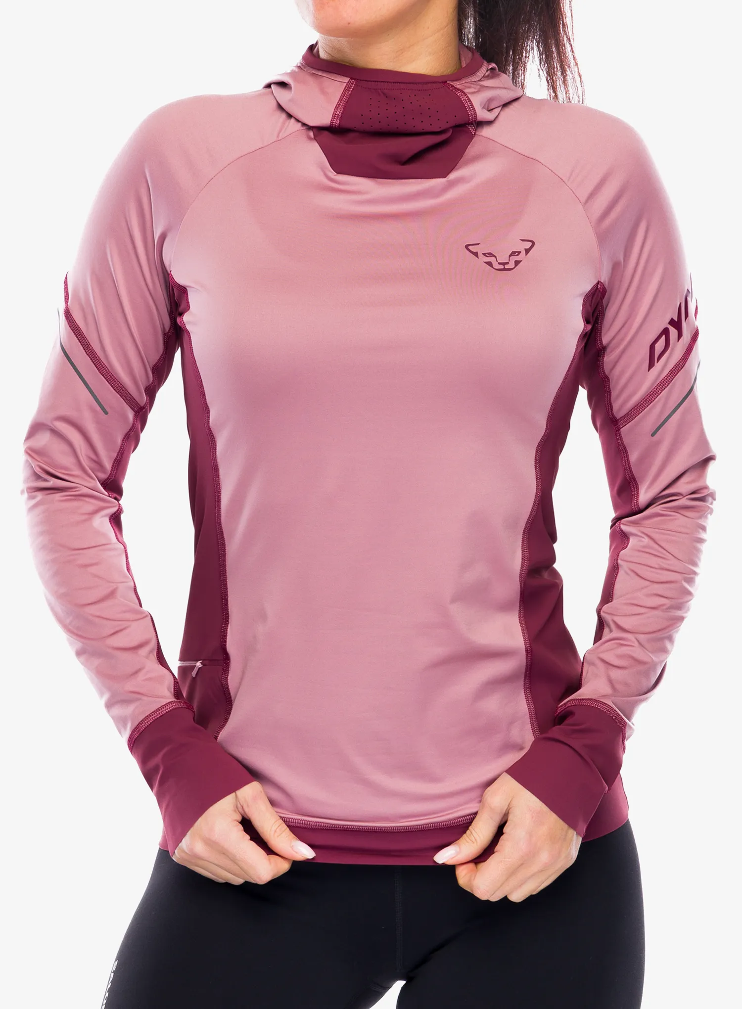 Ženska dukserica za trčanje Dynafit Alpine L/S Tee - mokarosa