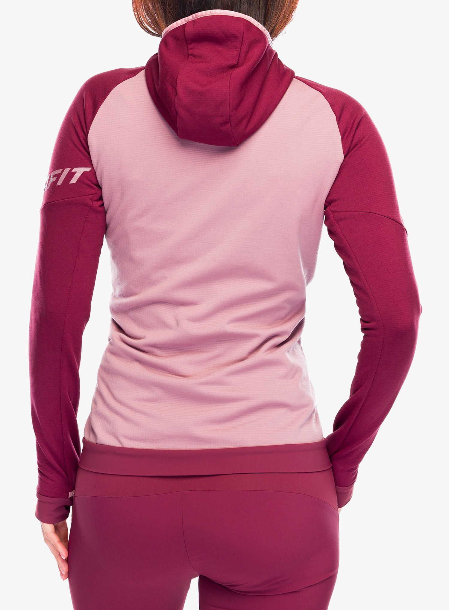 Ženska dukserica na otkopčavanje Dynafit Radical Polartec Hooded Jacket - burgundy/burgundy