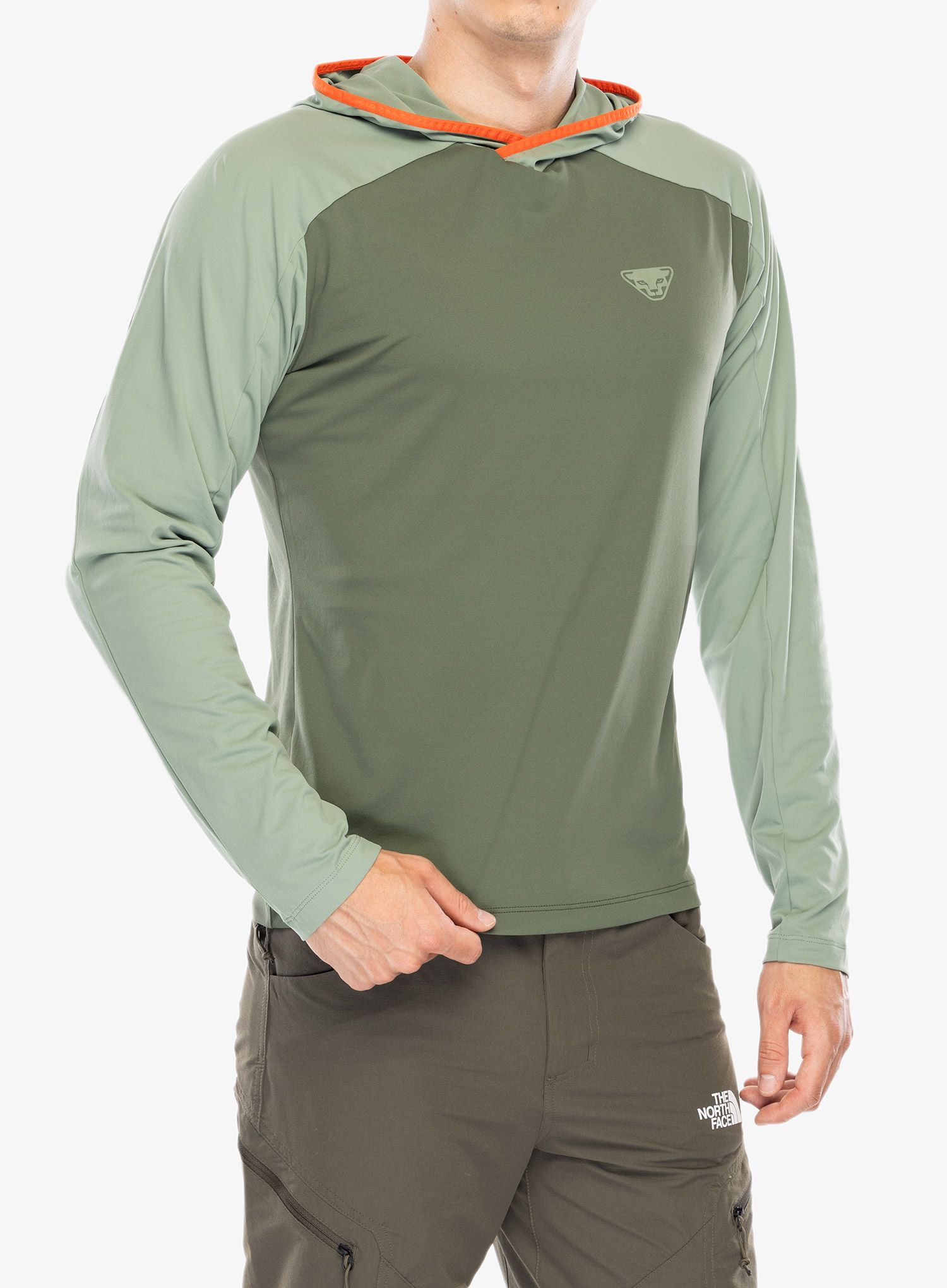 Majica s kapuljačom Dynafit Traverse Sun Hoody - sage