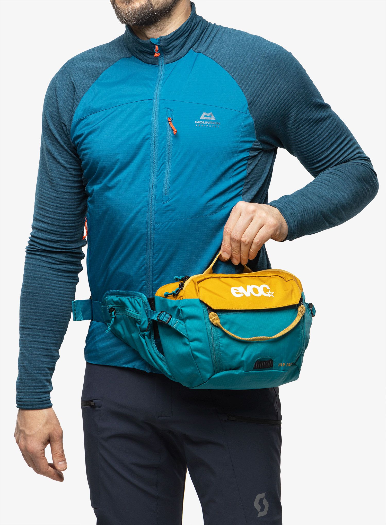 Biciklistička torbica oko struka Evoc Hip Pack 3 - loam/ocean