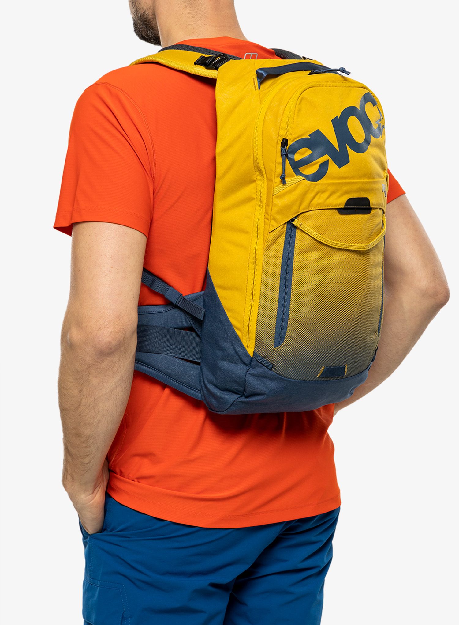 Biciklistički ruksak Evoc Trail Pro 10 - curry/denim