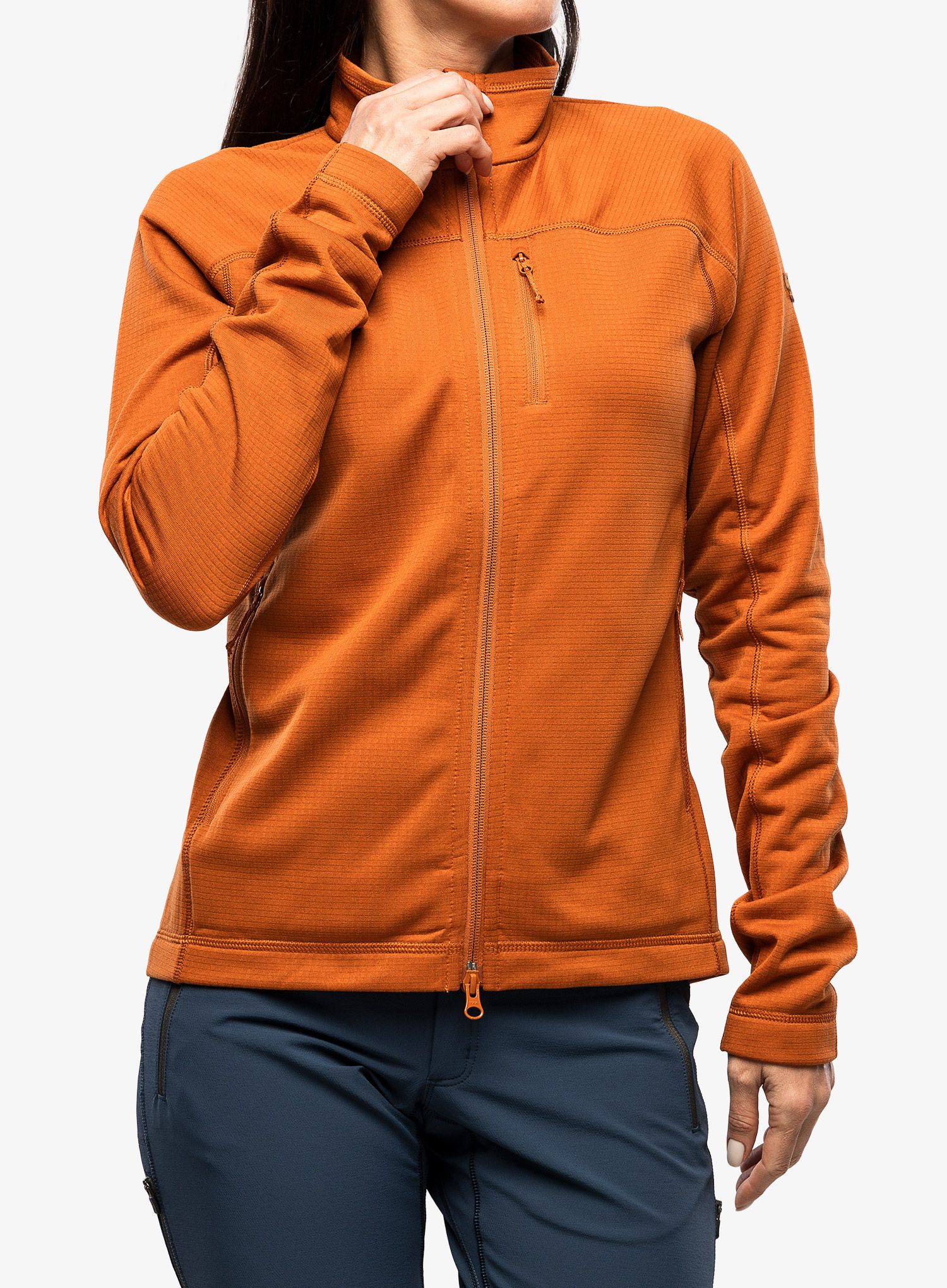 Ženska dukserica na otkopčavanje Fjallraven Abisko Lite Fleece Jacket - terracotta brown