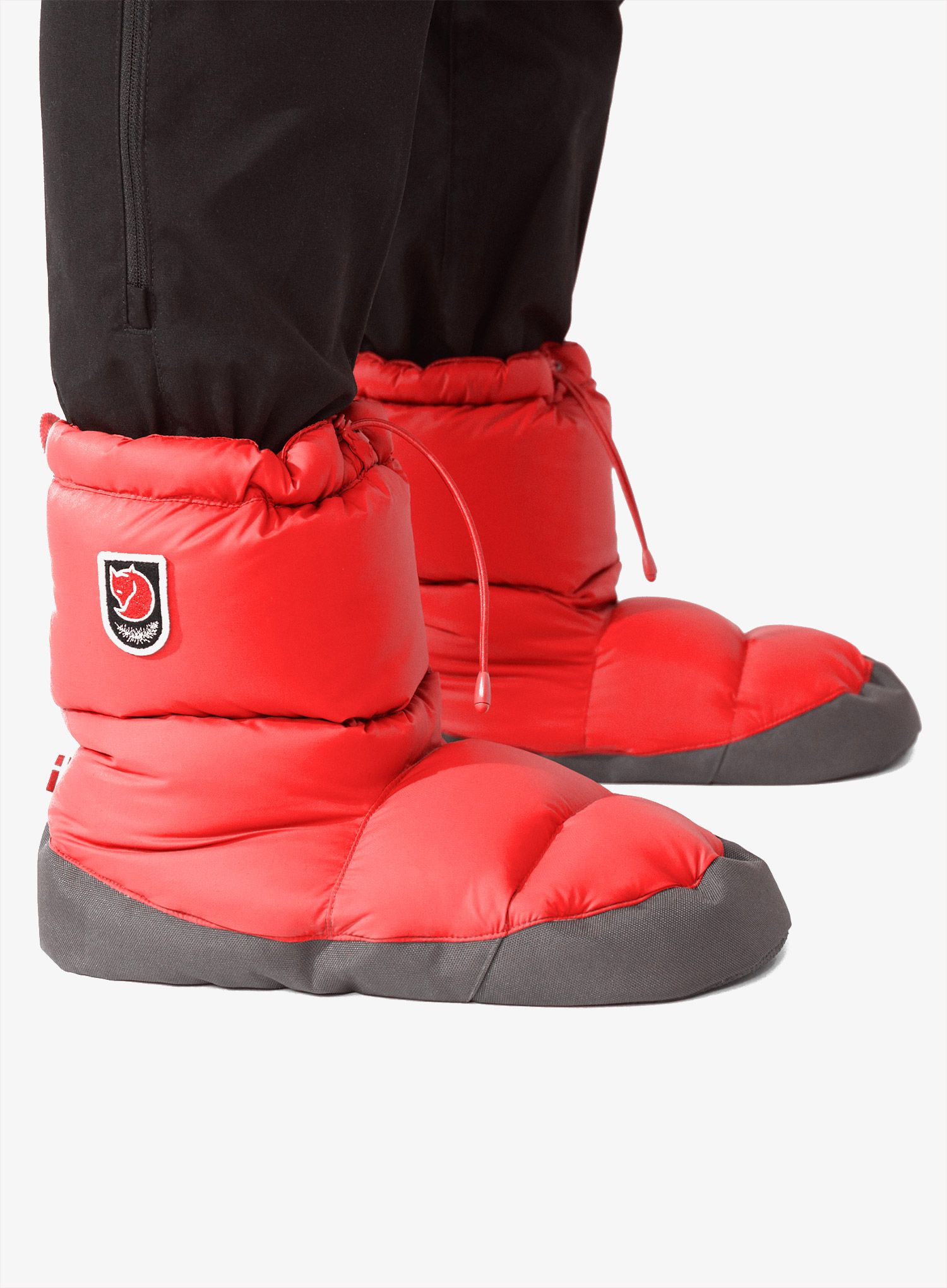 Perjane papuče Fjallraven Expedition Down Booties - true red