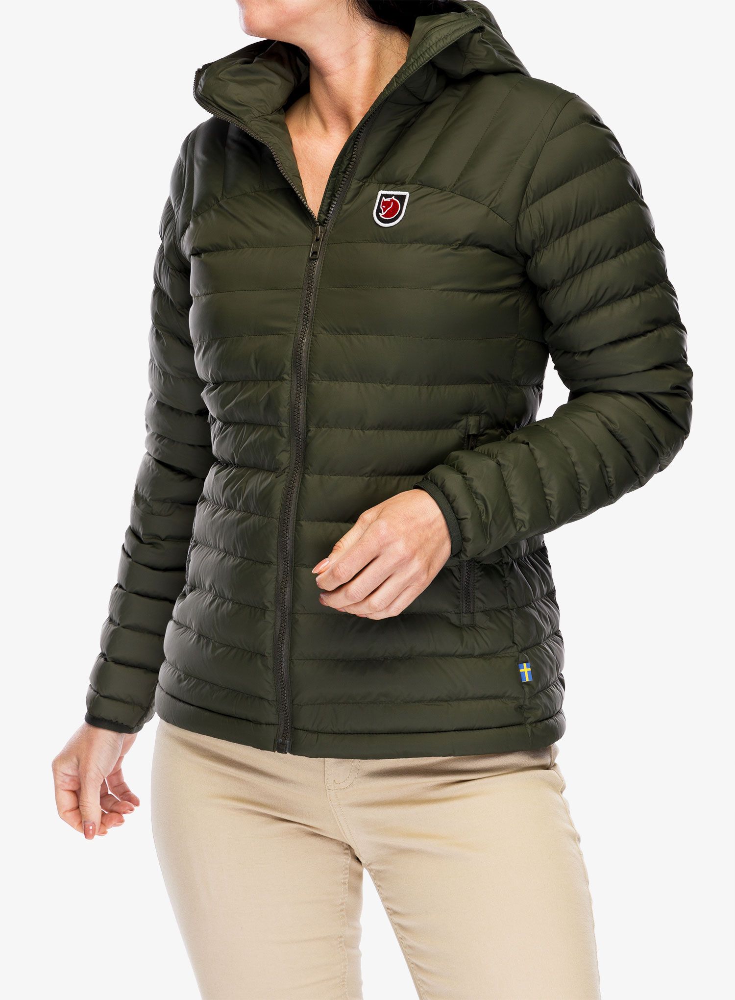 Jakna s postavom ženska Fjallraven Expedition Latt Hoodie - deep forest