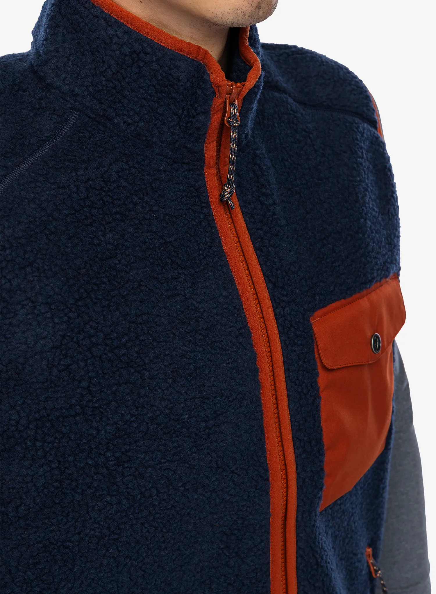 Prsluk Fjallraven Vardag Pile Fleece Vest - navy/autumn leaf