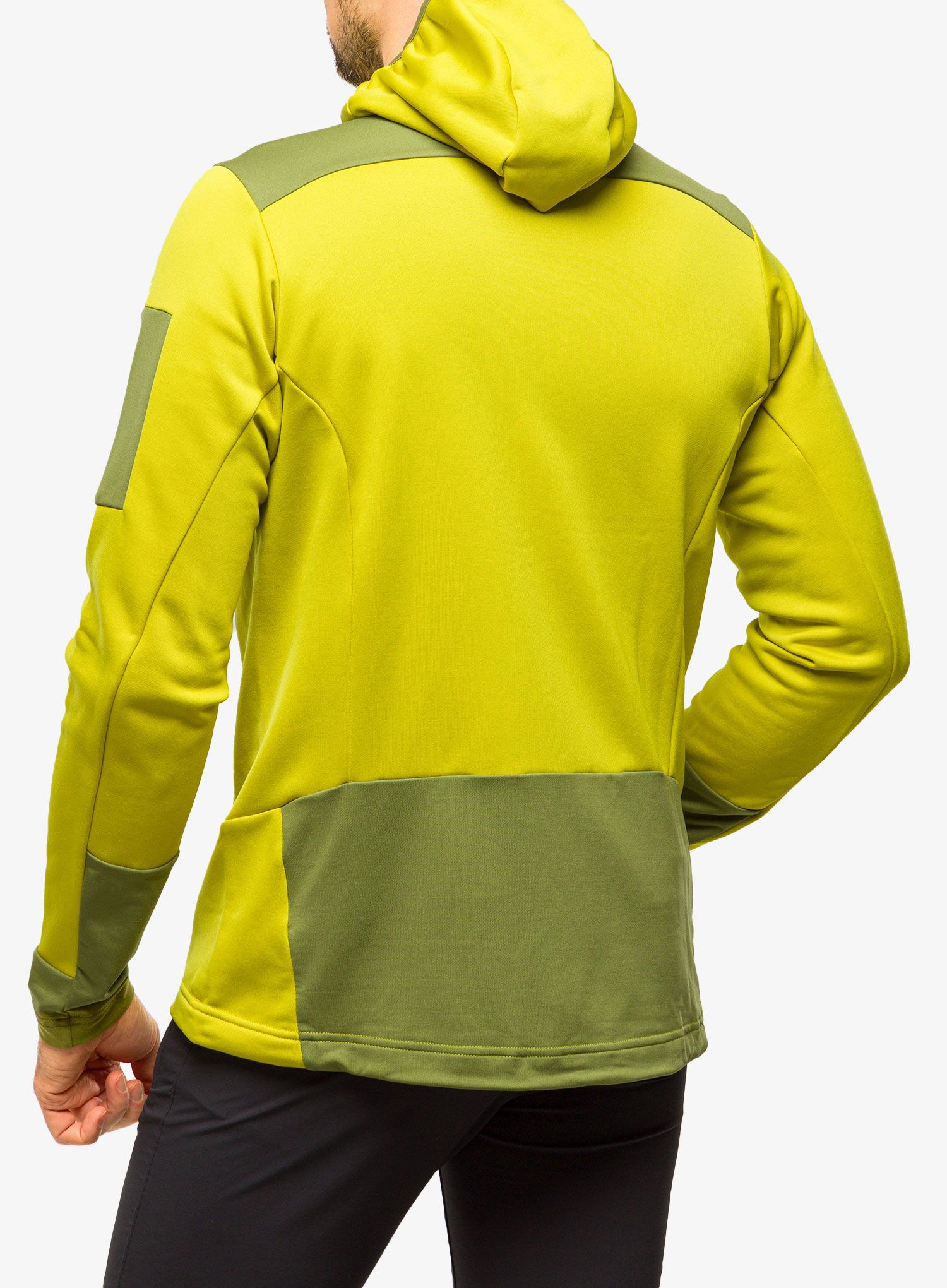 Dukserica od flisa Haglofs Astral Hood - aurora/olive green