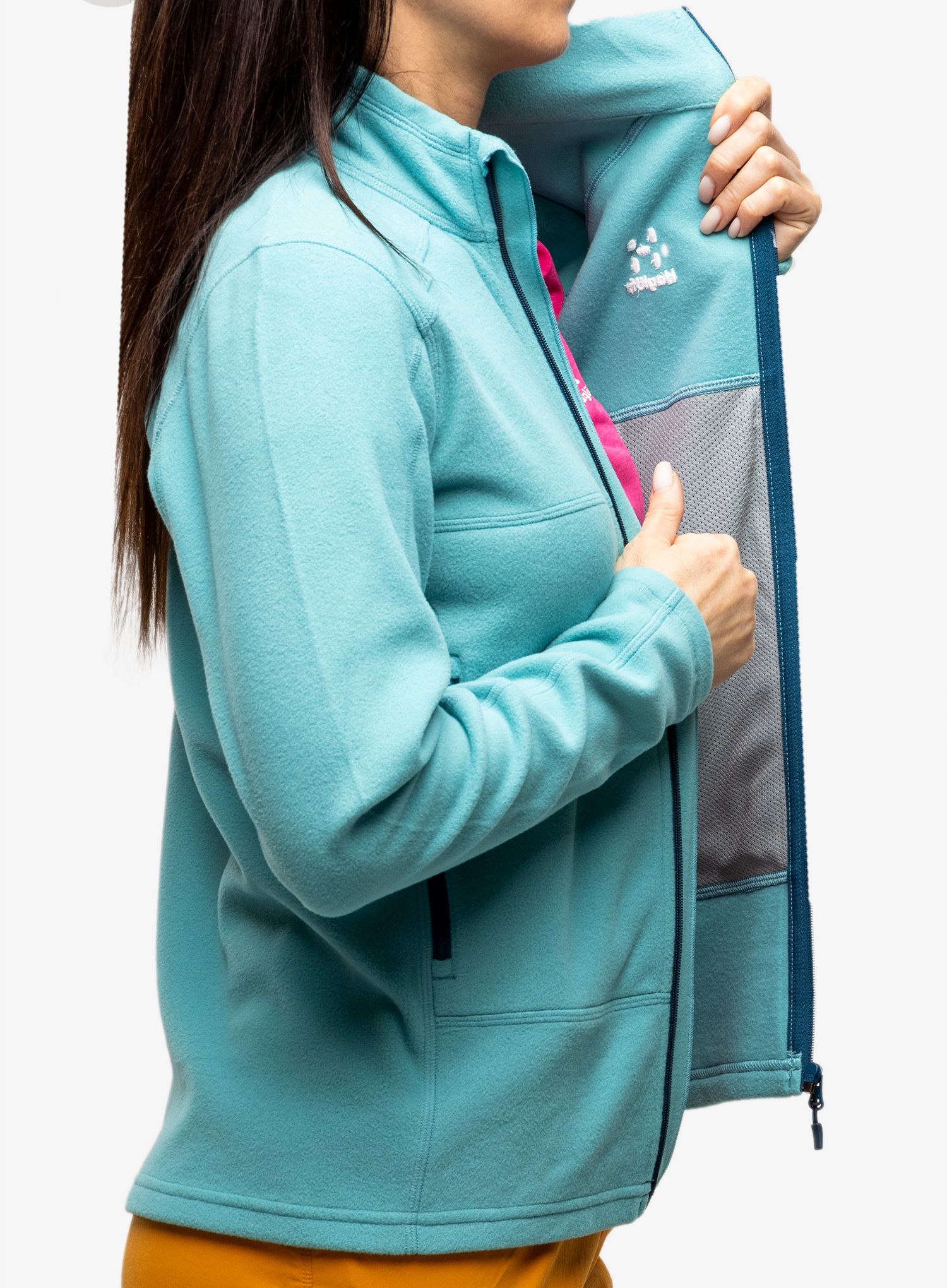 Ženska dukserica od flisa Haglofs Buteo Mid Jacket - frost blue