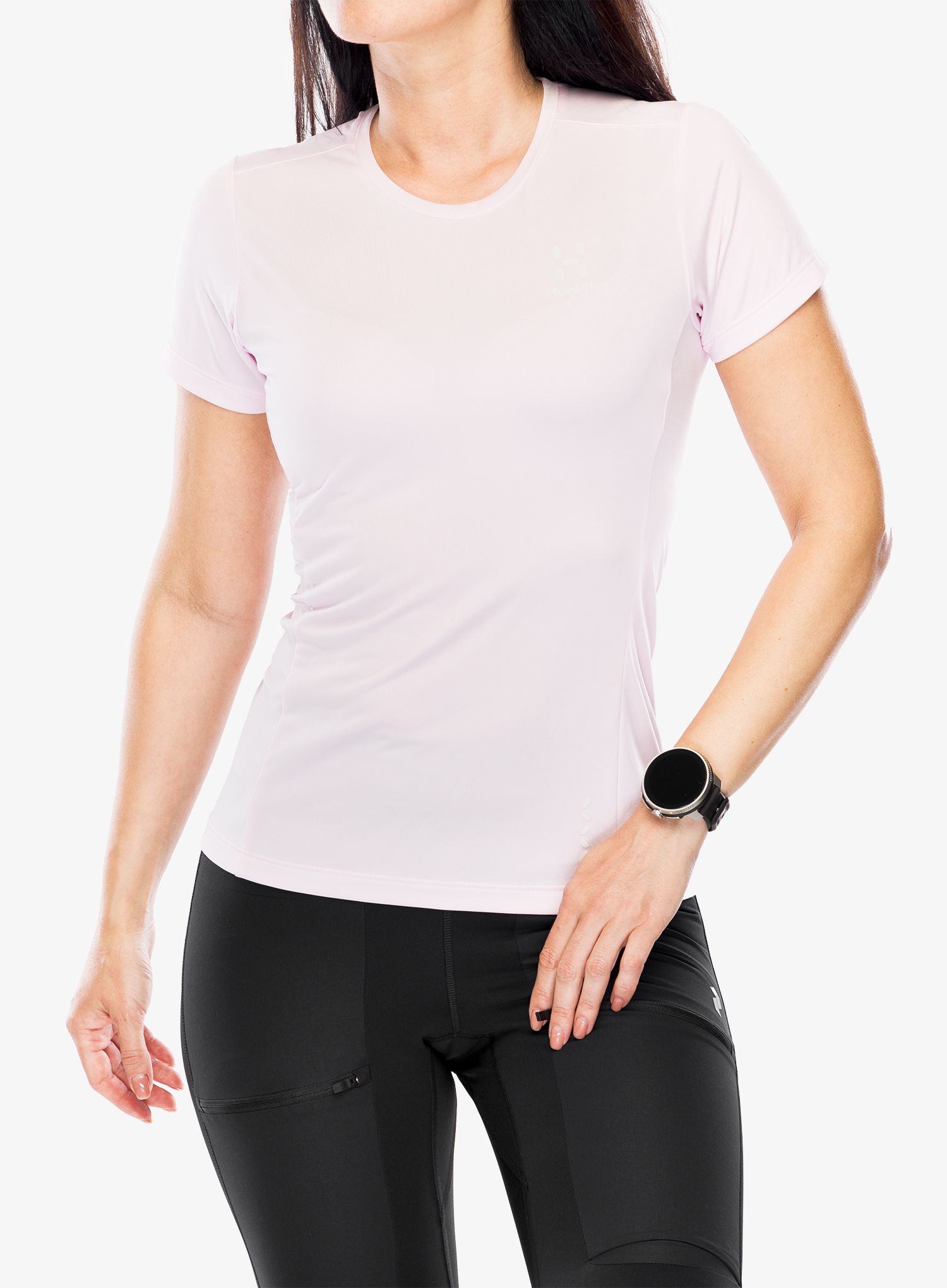 Ženska brzosušeća majica Haglofs L.I.M Tech Tee - fresh pink
