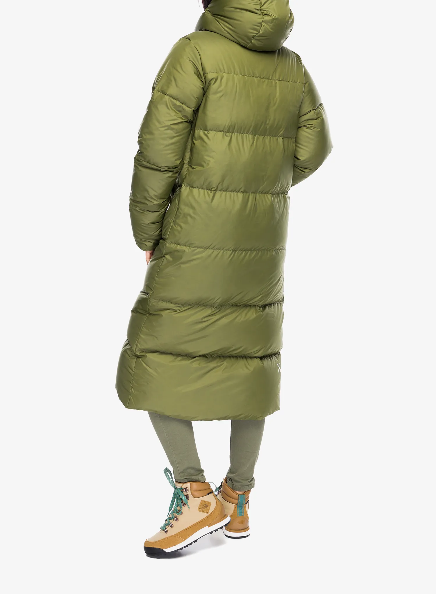 Ženski perjani kaput Haglofs Long Down Parka - olive green